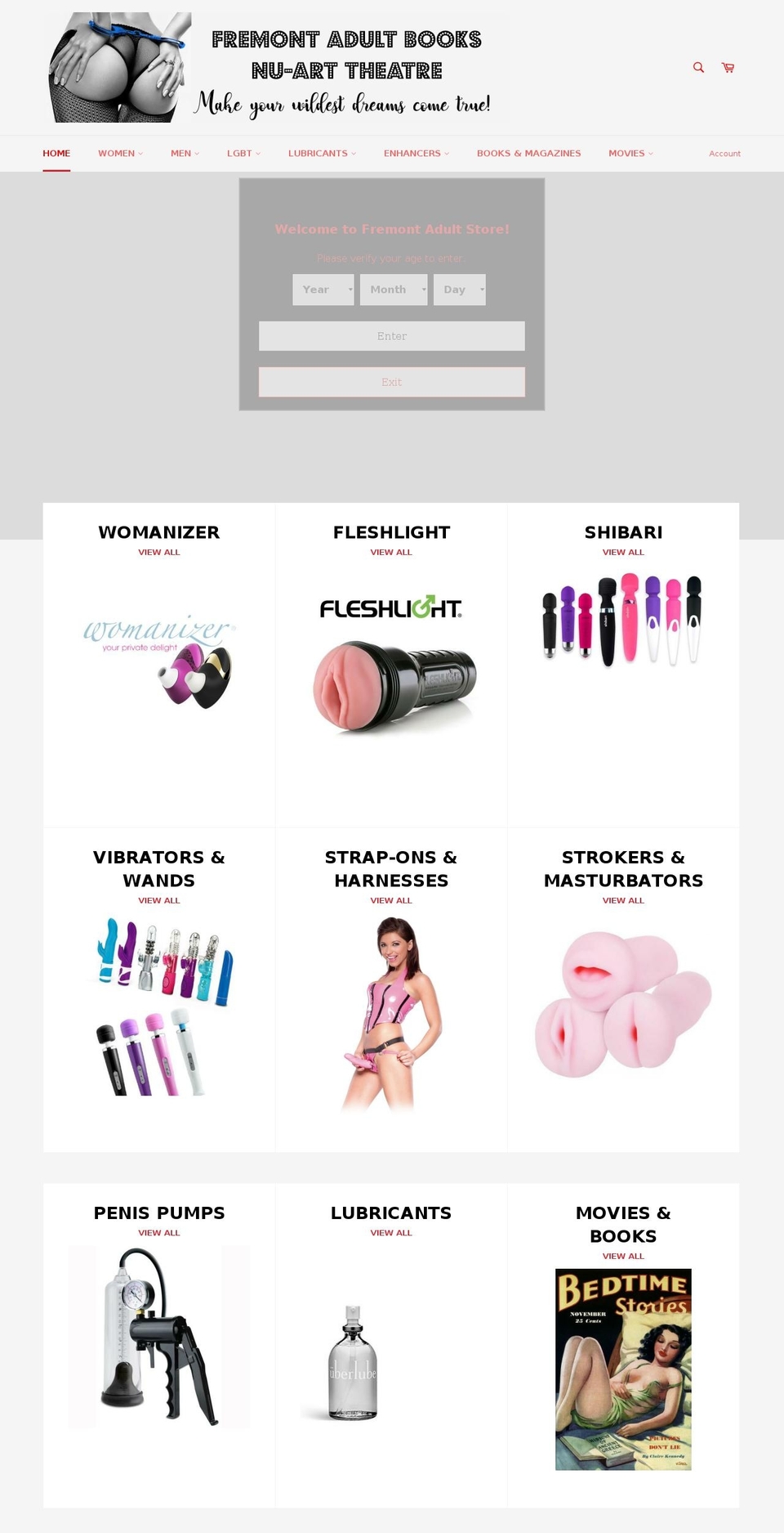 nu-arttheater.com — Shopify storefront screenshot