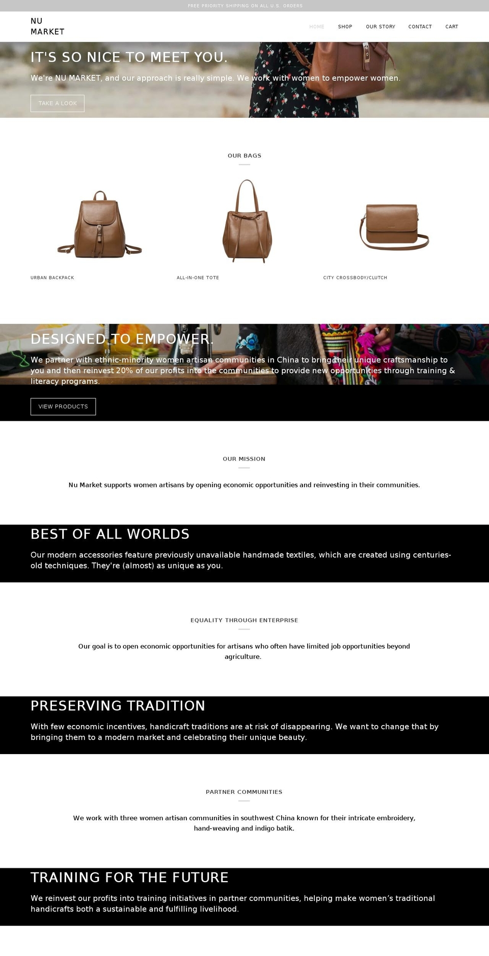 nu-market.com — Shopify storefront screenshot