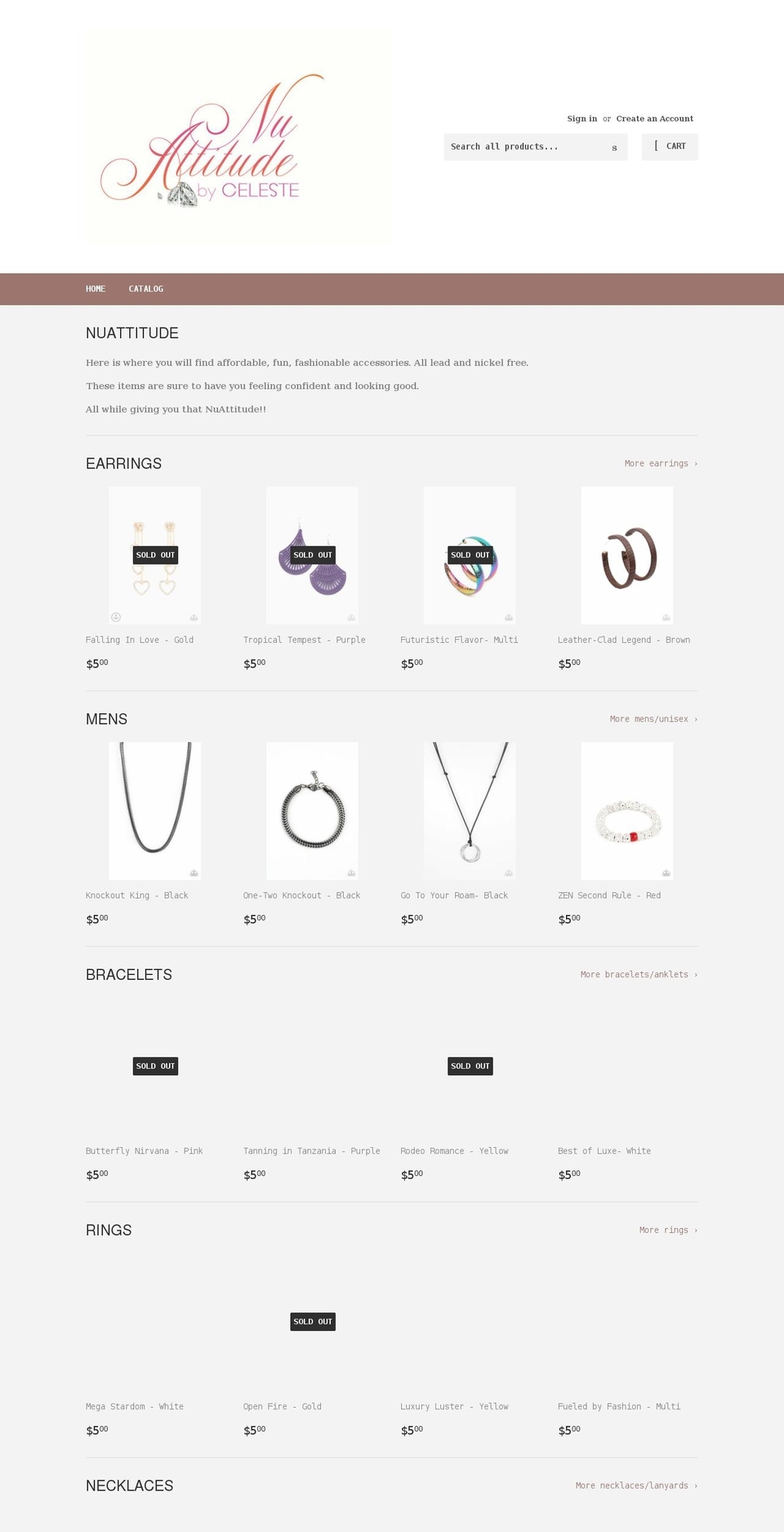 nuattitudebyceleste.com shopify website screenshot