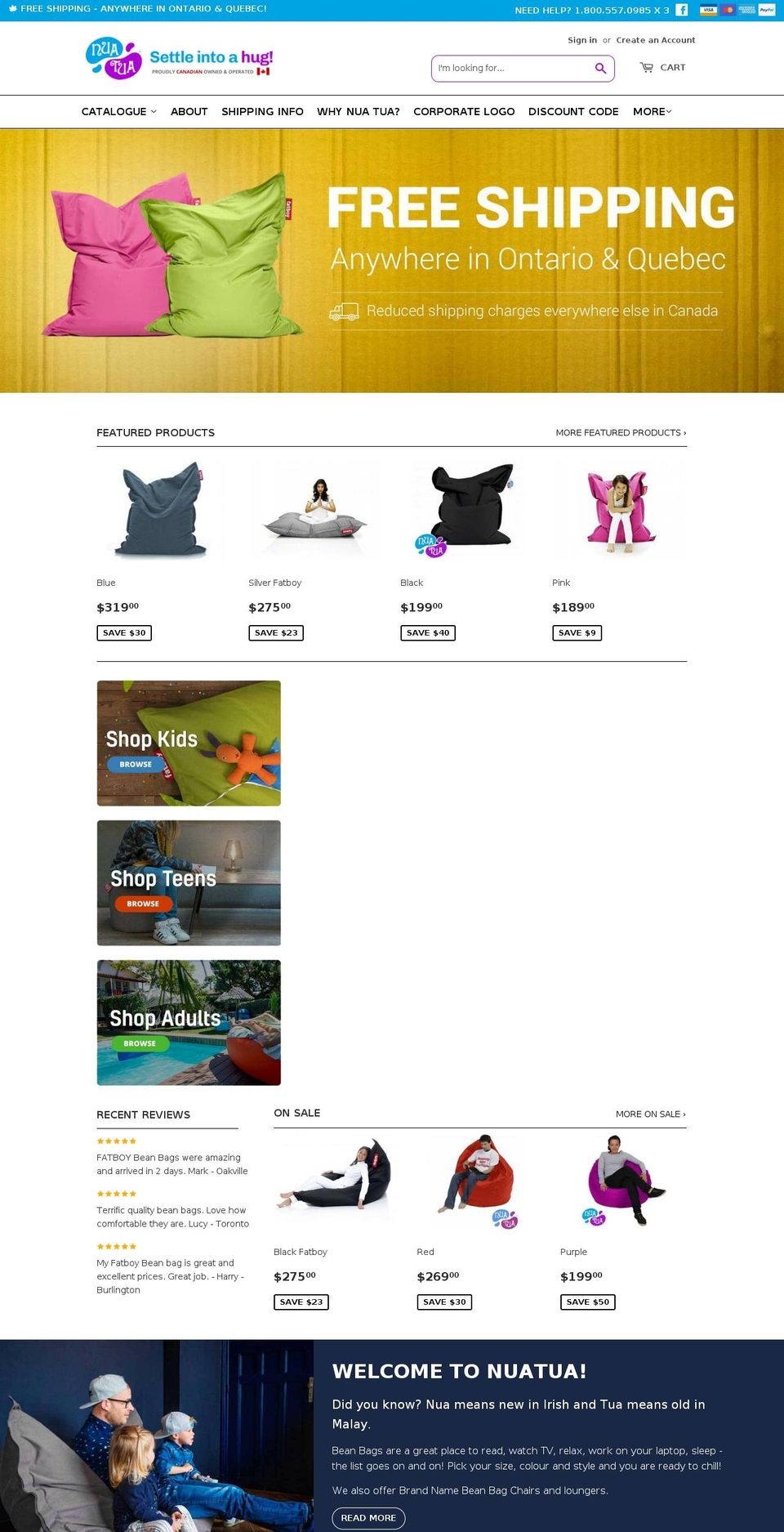 nuatua.com shopify website screenshot