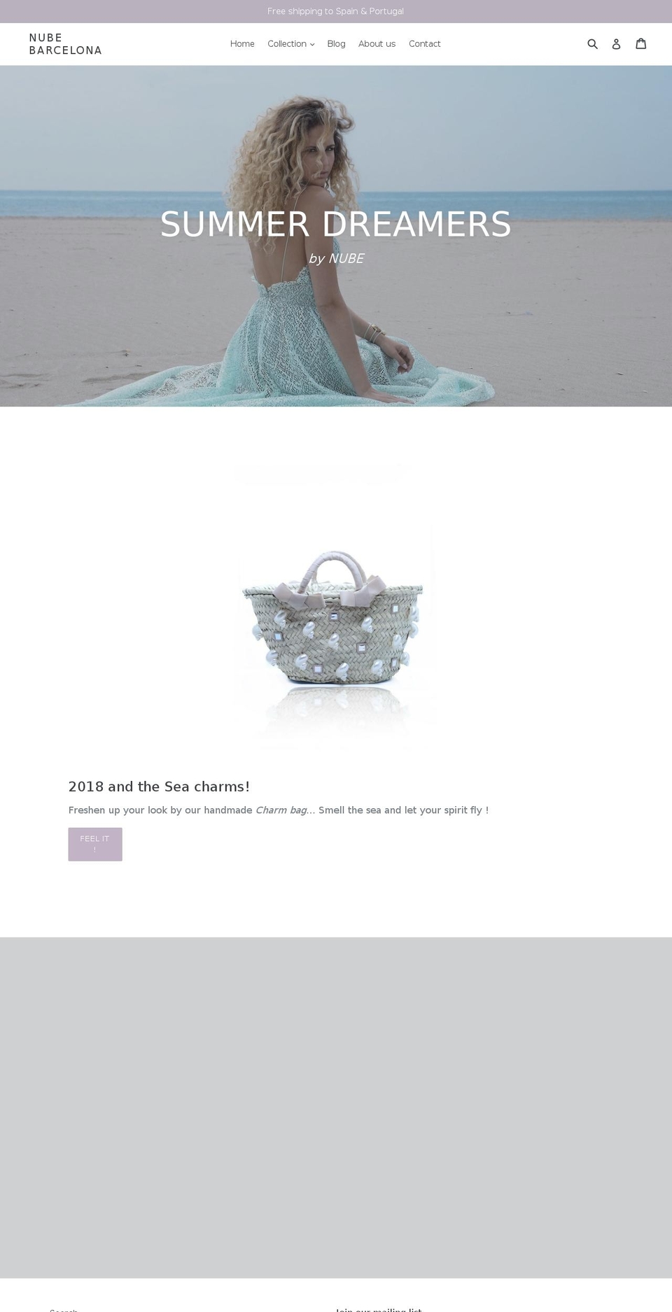 nubebarcelona.com — Shopify storefront screenshot