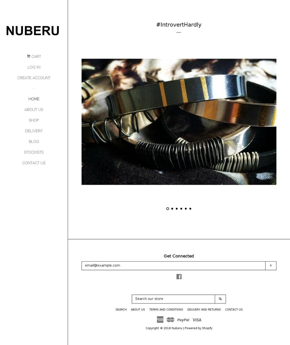 nuberu.co.uk shopify website screenshot