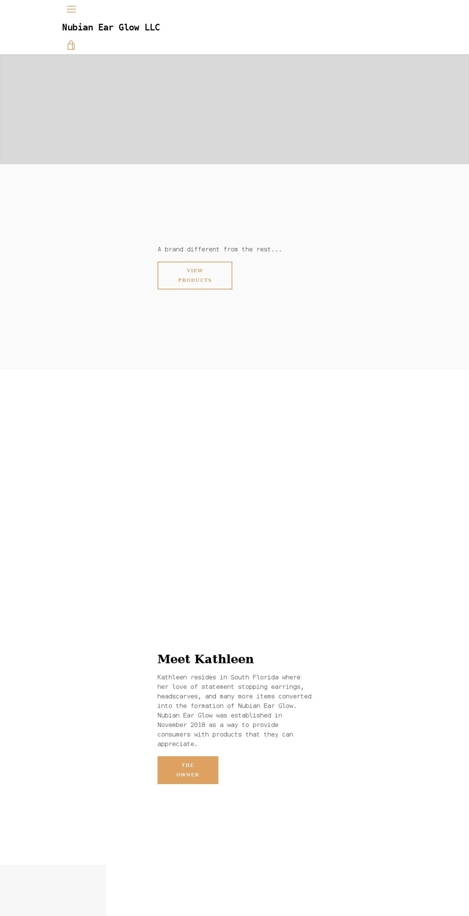 nubianearglow.com shopify website screenshot