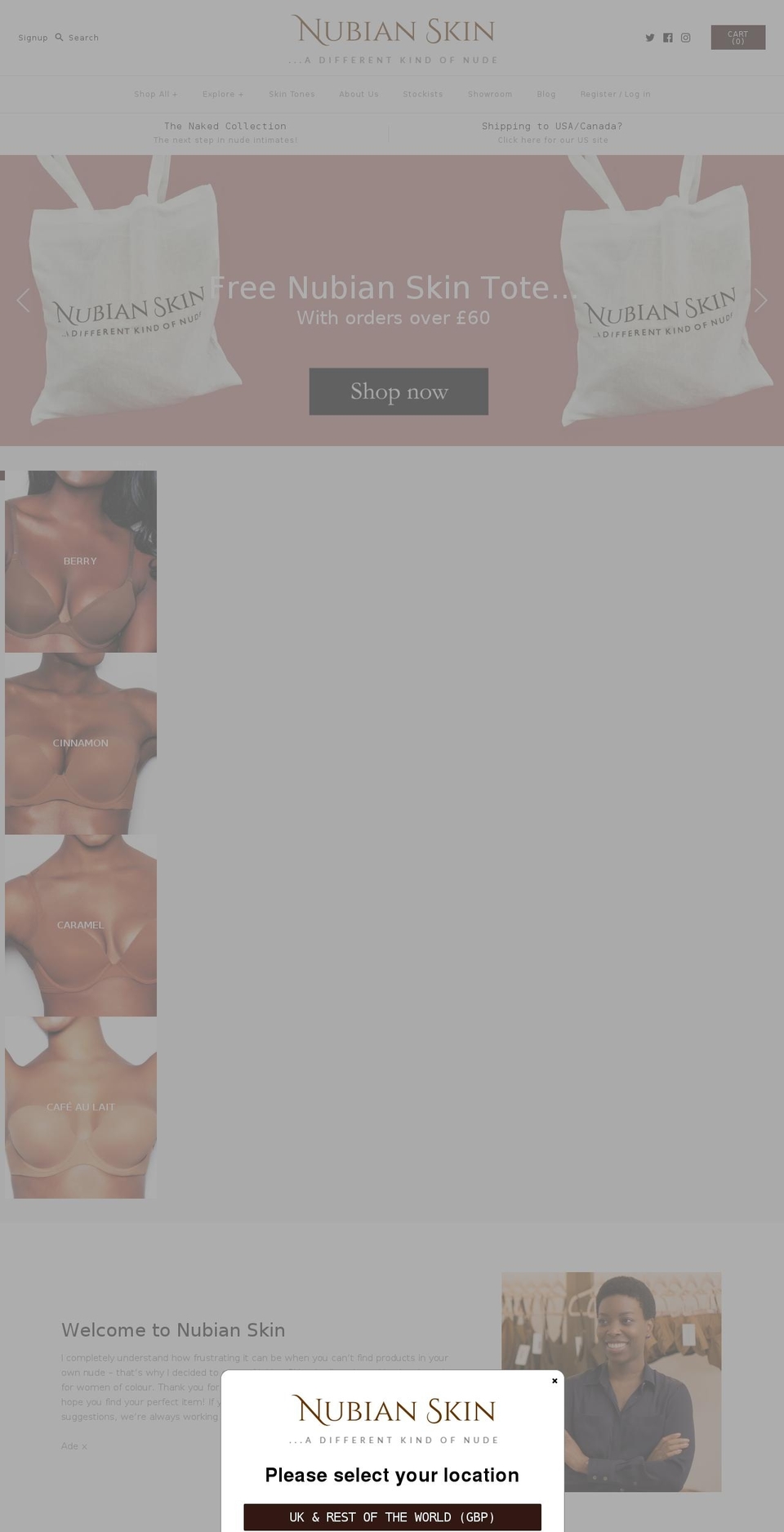 nubianskin.com — Shopify storefront screenshot