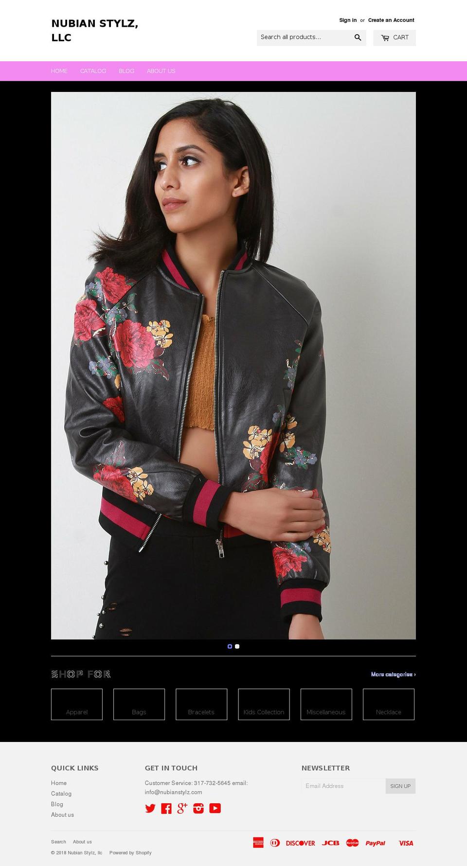 nubianstylz.com — Shopify storefront screenshot