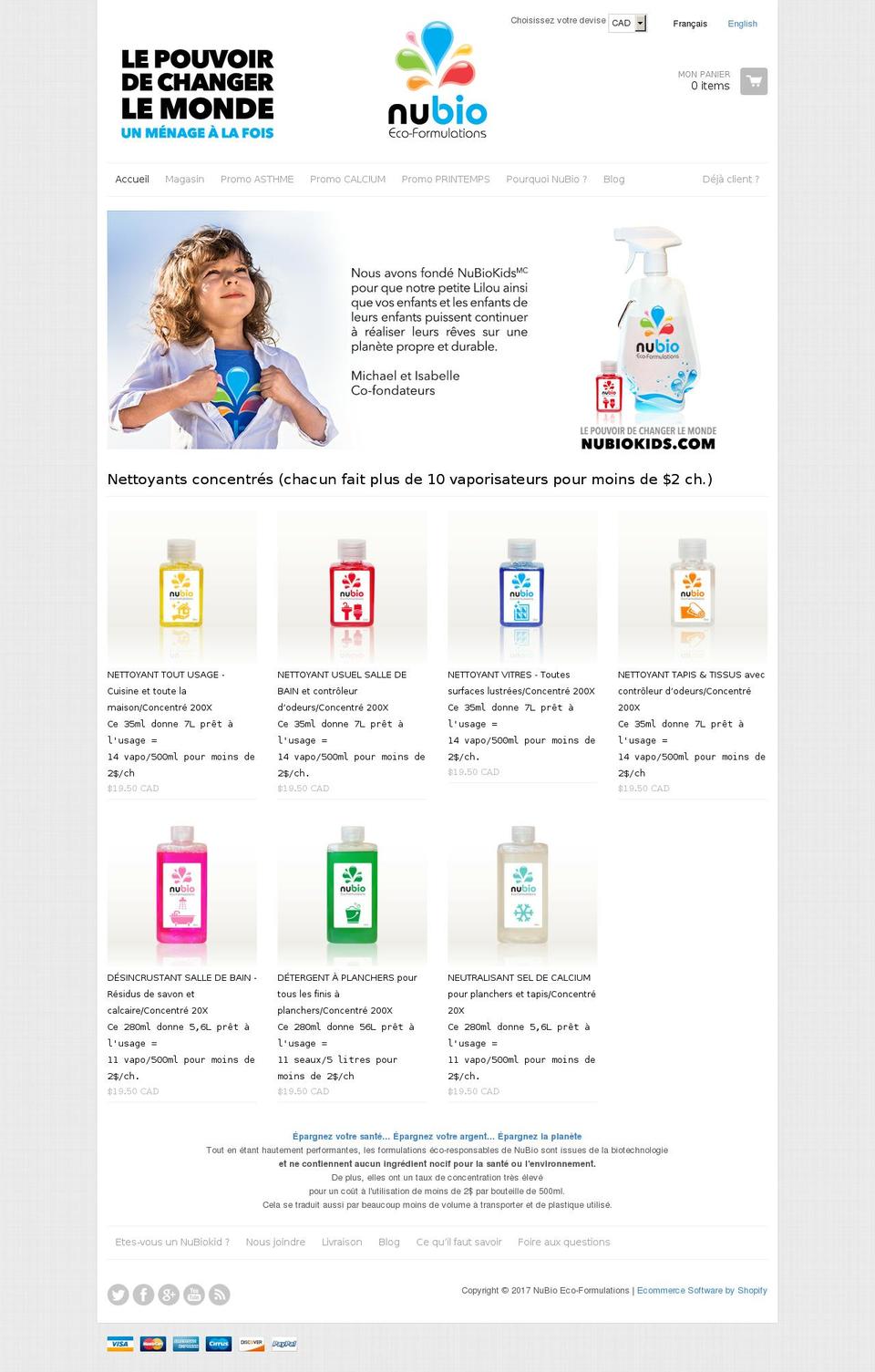 nubiokid.com shopify website screenshot