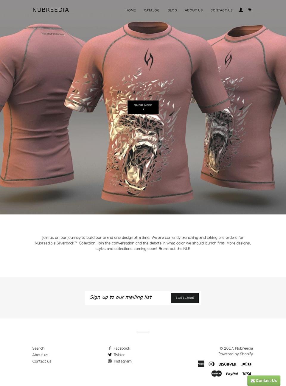 nubreedia.com shopify website screenshot