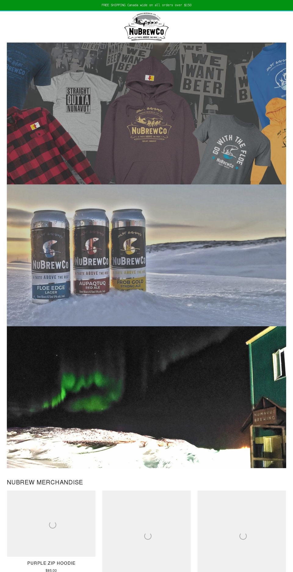 nubrewbeer.ca shopify website screenshot