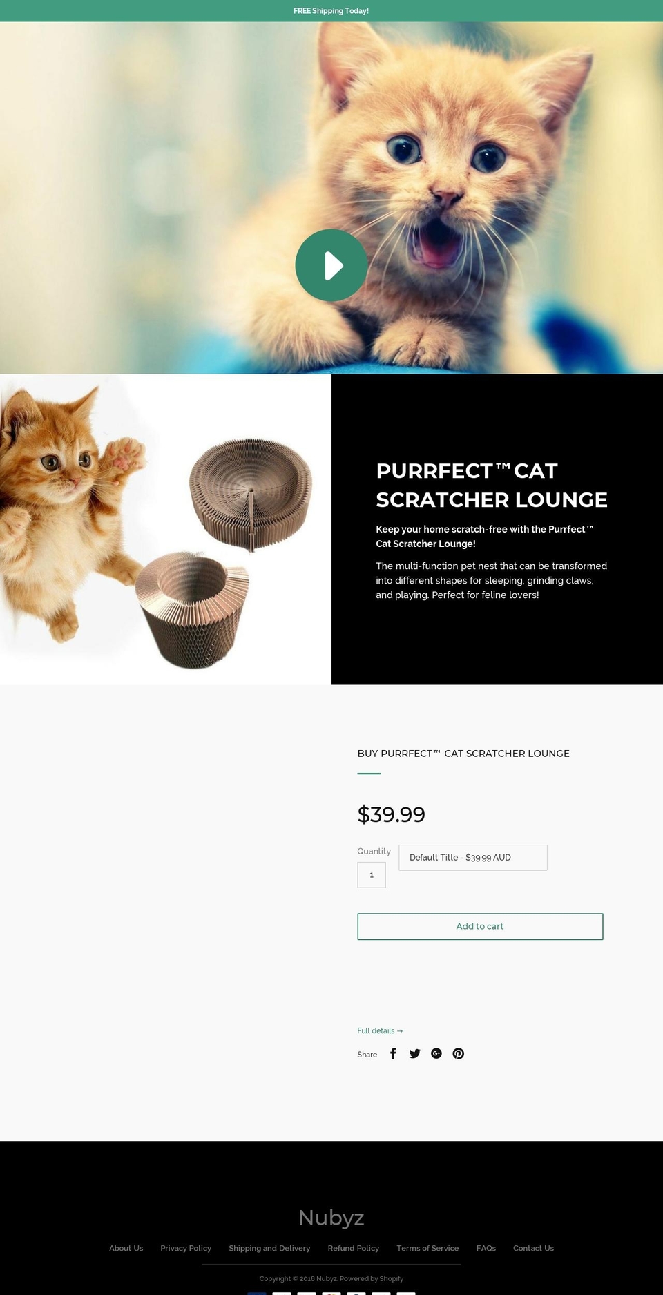 nubyz.com — Shopify storefront screenshot