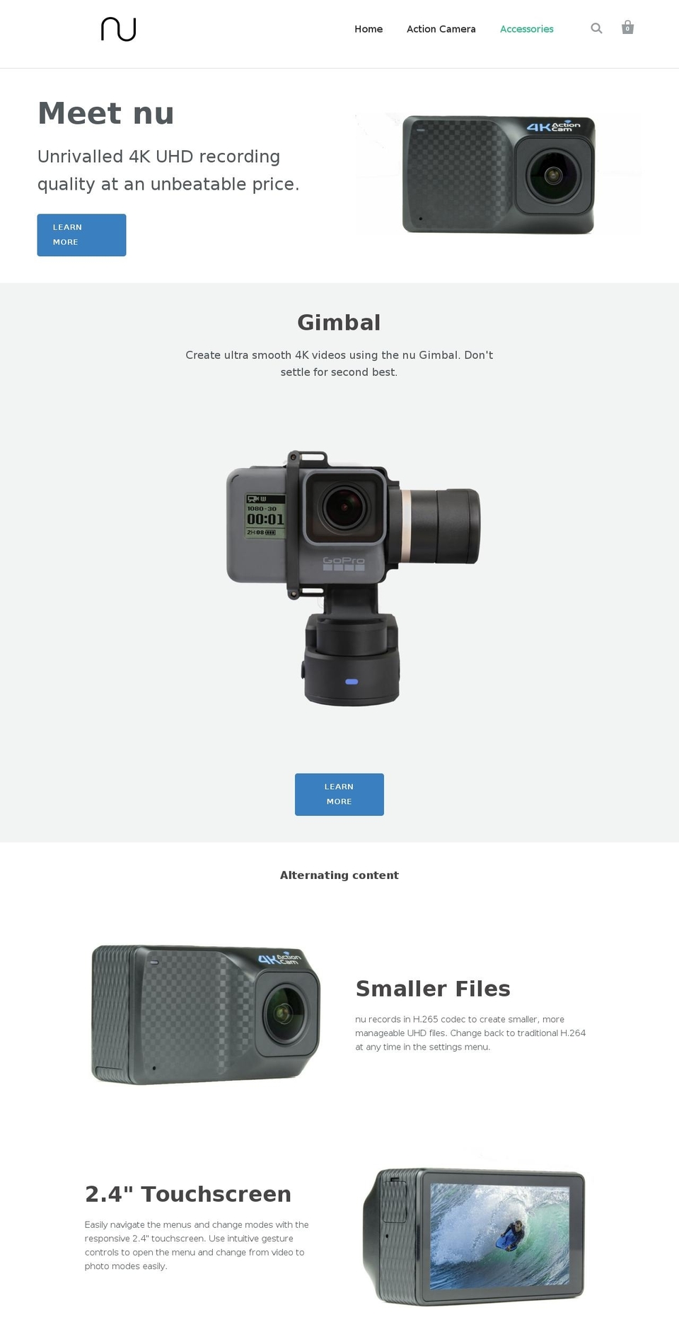 nucameras.com — Shopify storefront screenshot