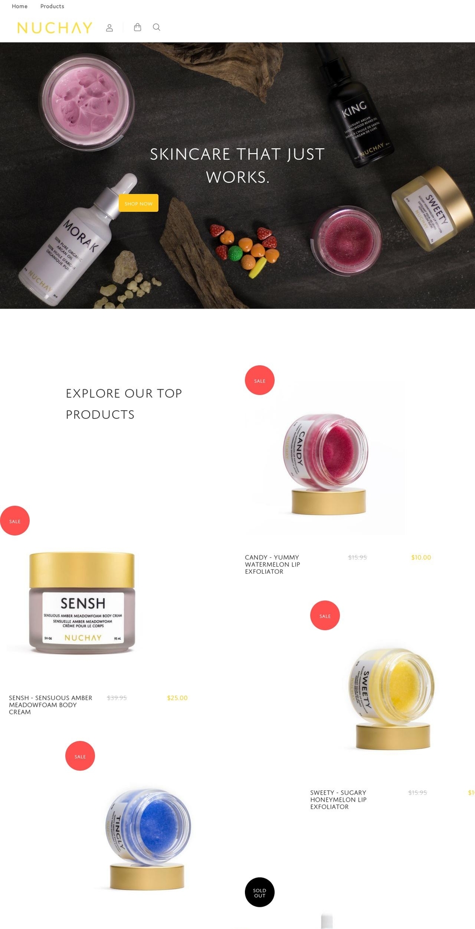 nuchay.com shopify website screenshot