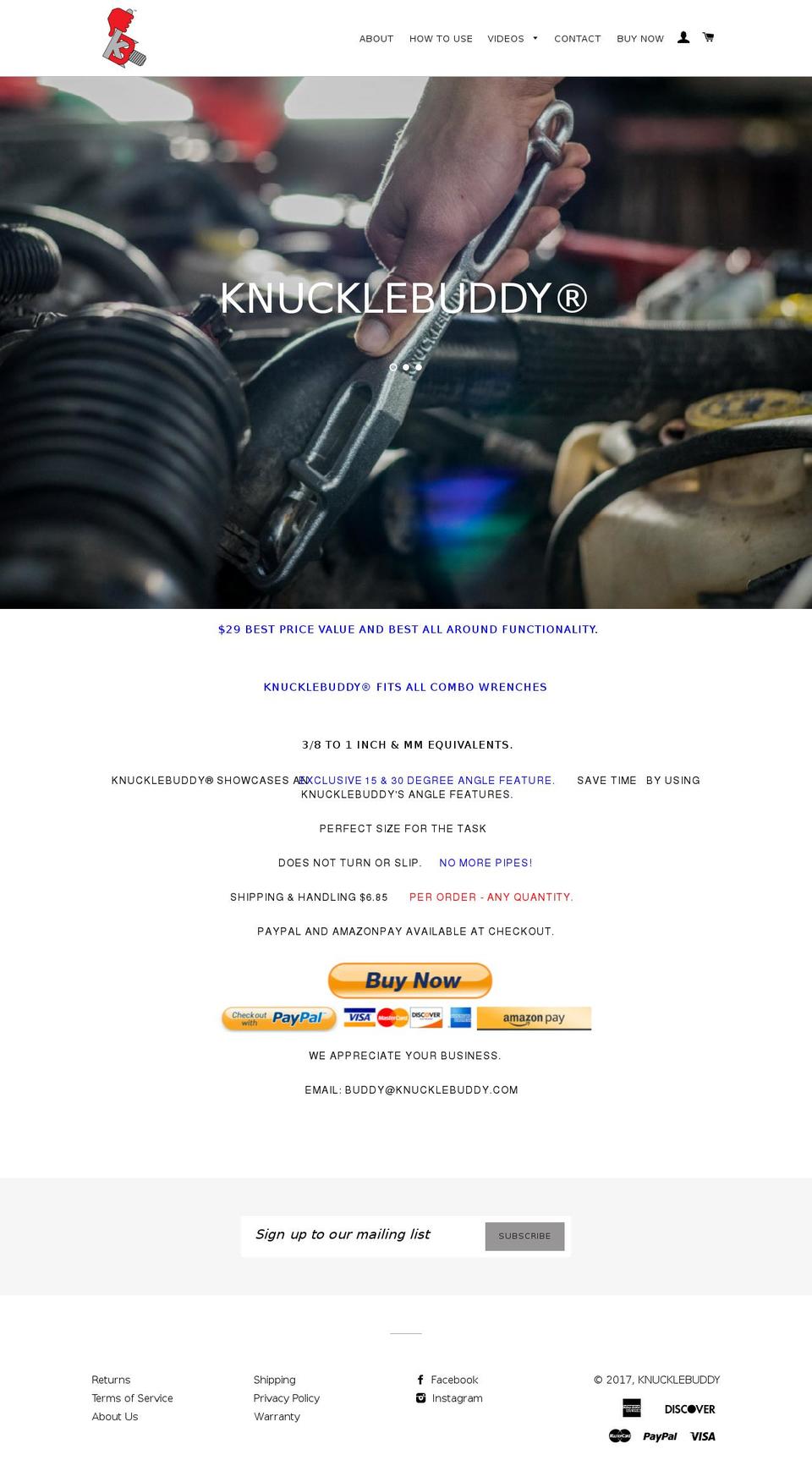 nucklebuddy.com shopify website screenshot