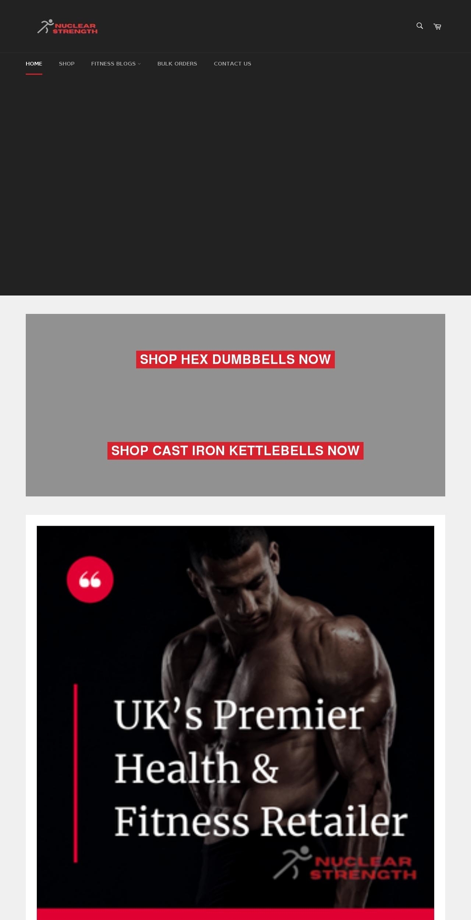 nuclearstrength.co.uk shopify website screenshot