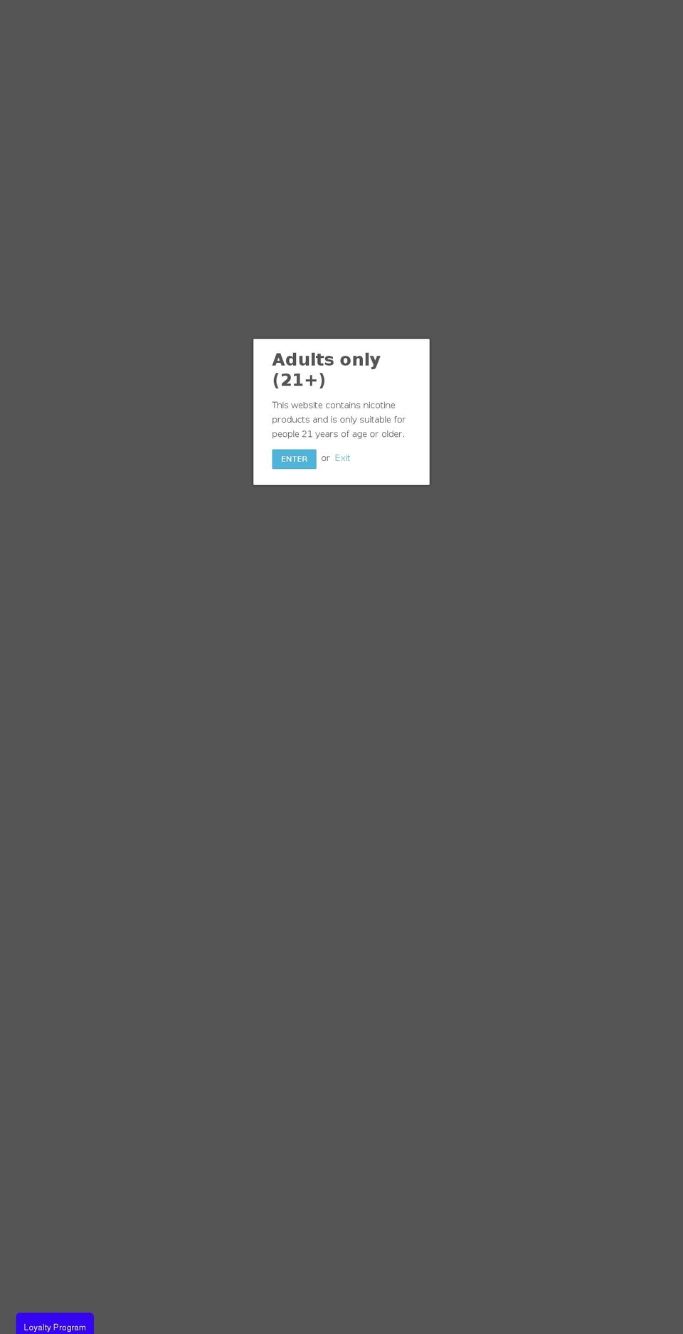 nuclearvapors.com — Shopify storefront screenshot