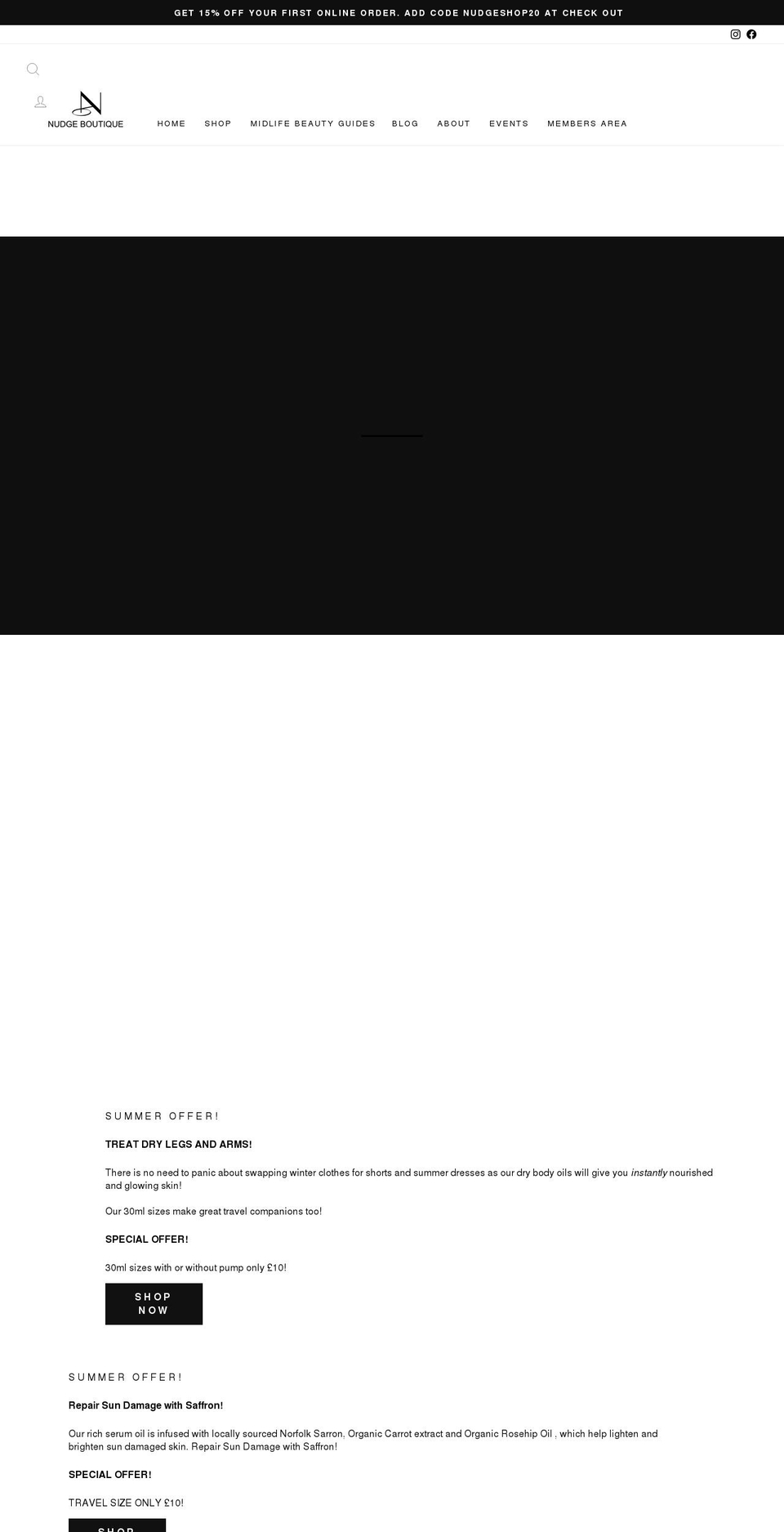 nudgeboutique.co.uk shopify website screenshot