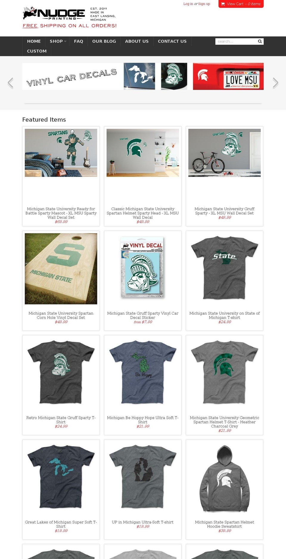 nudgeprinting.com shopify website screenshot