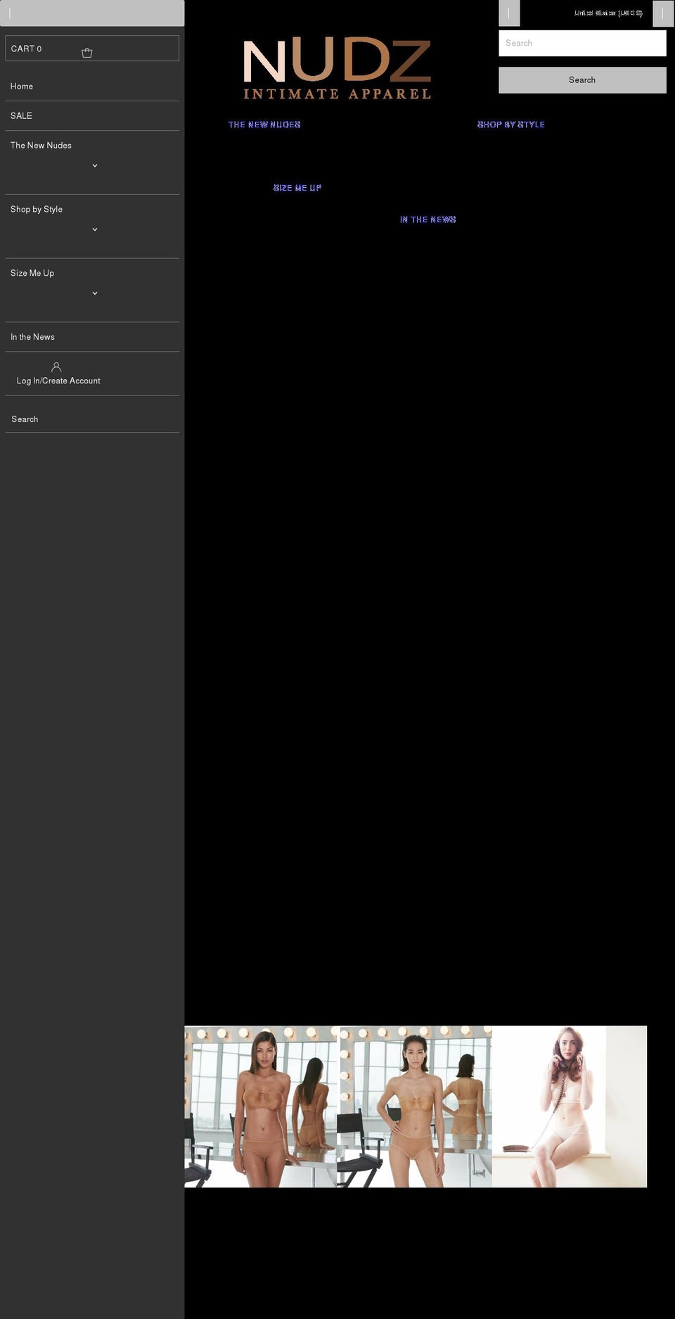 nudz.myshopify.com shopify website screenshot