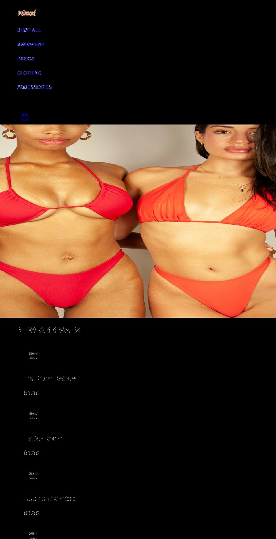 nueed.com shopify website screenshot