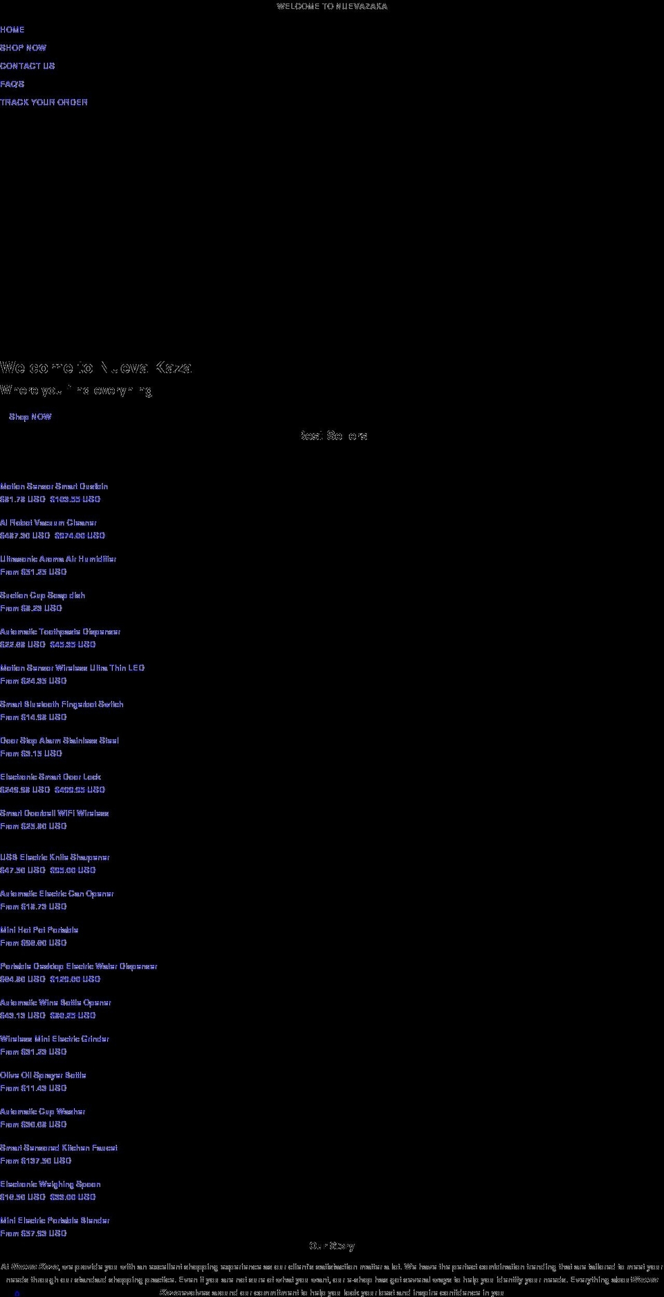nuevakaza.com shopify website screenshot