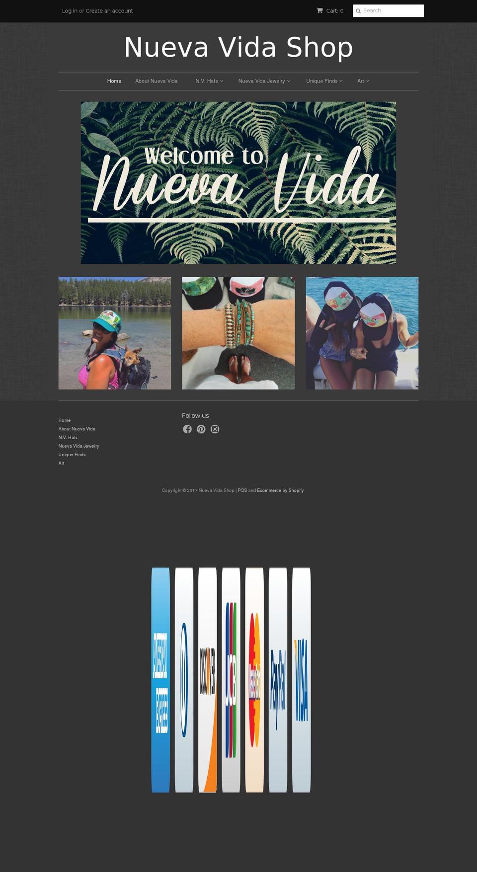 nuevavidajewelry.com shopify website screenshot