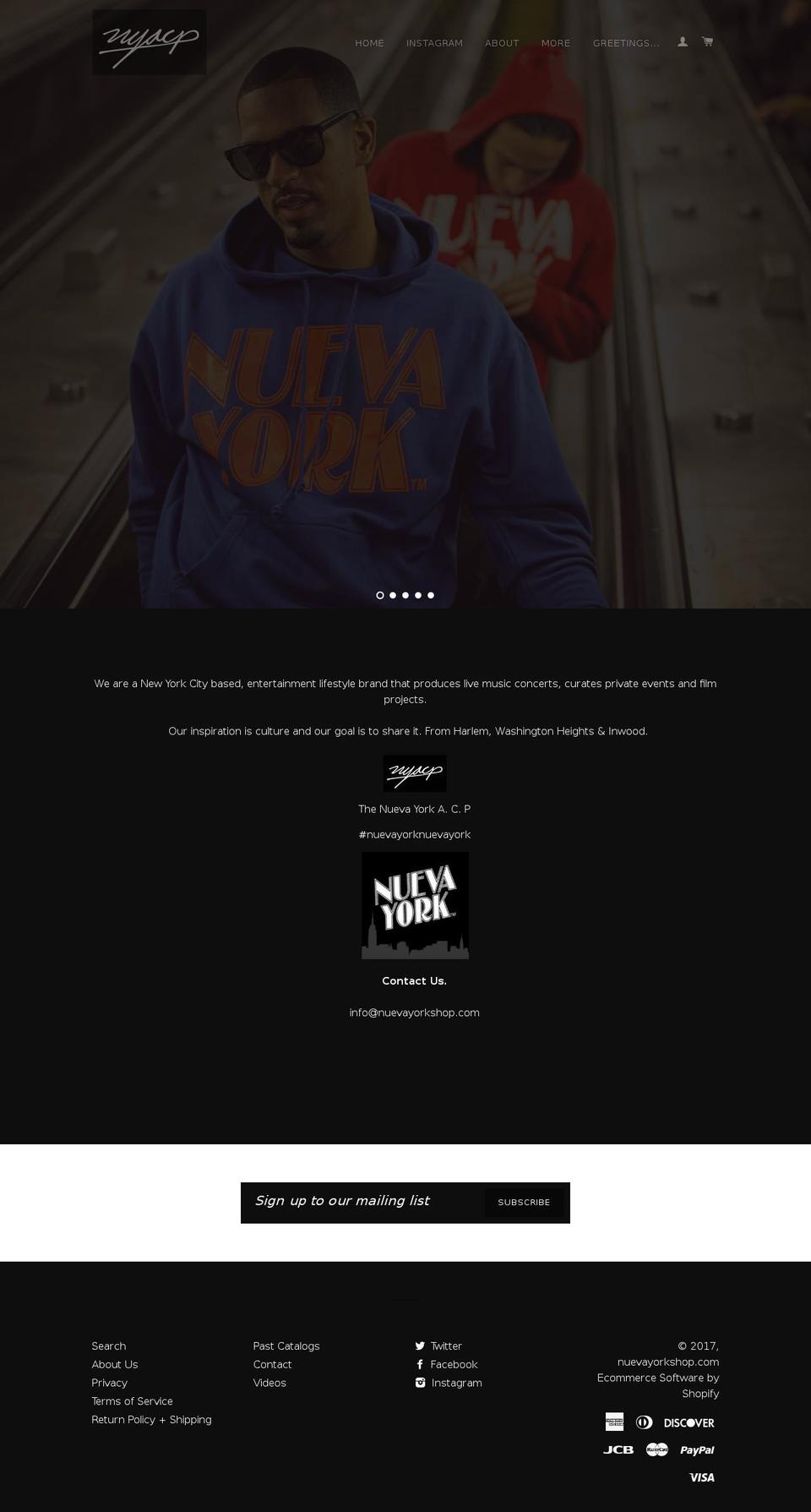 nuevayorkshop.com shopify website screenshot