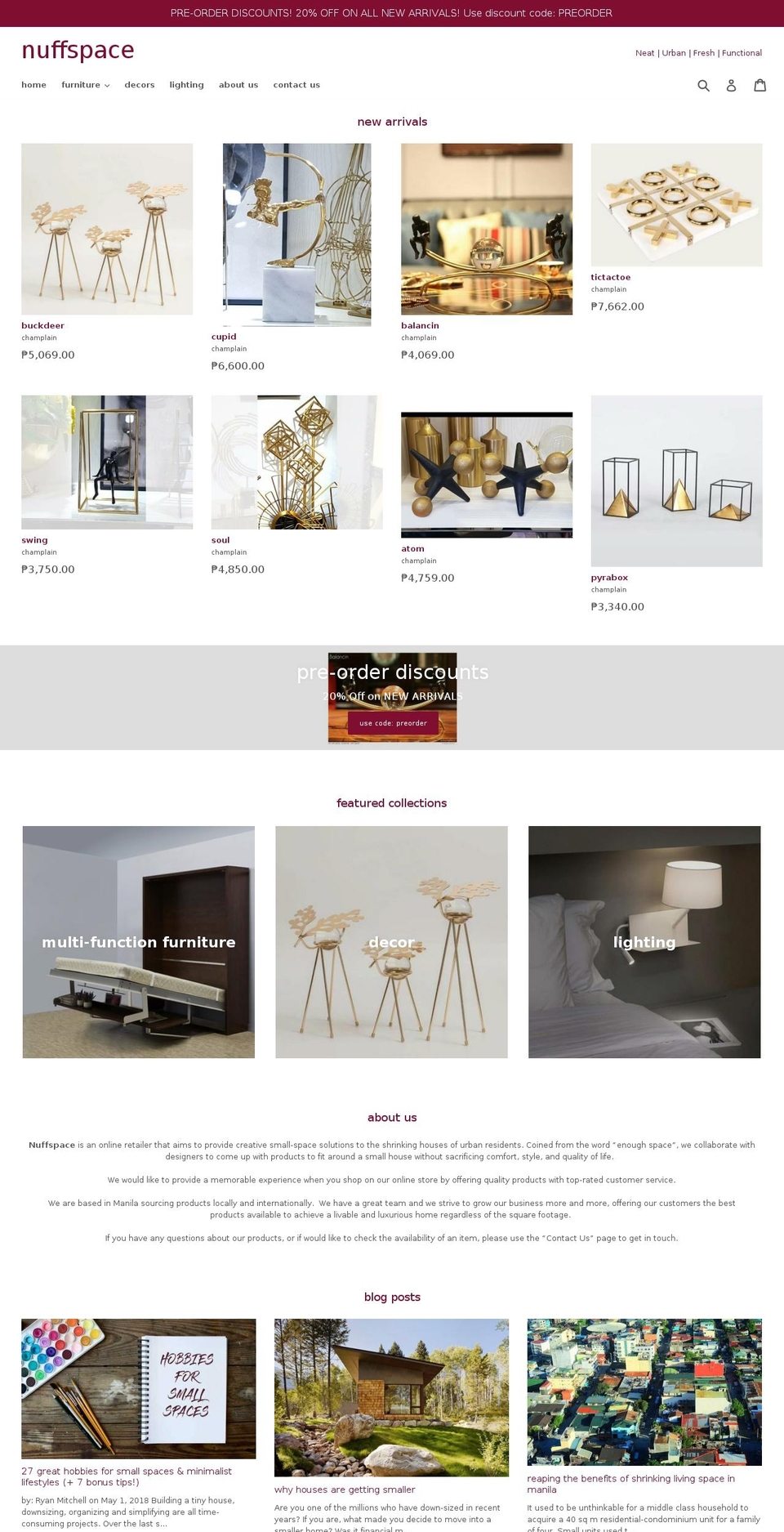 nuffspace.com — Shopify storefront screenshot