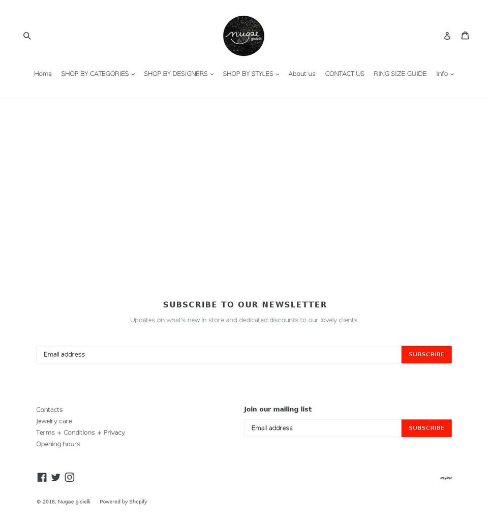 nugaegioielli.com — Shopify storefront screenshot