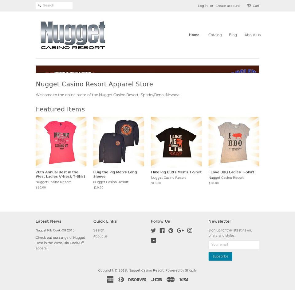 nuggetgiftshop.com shopify website screenshot