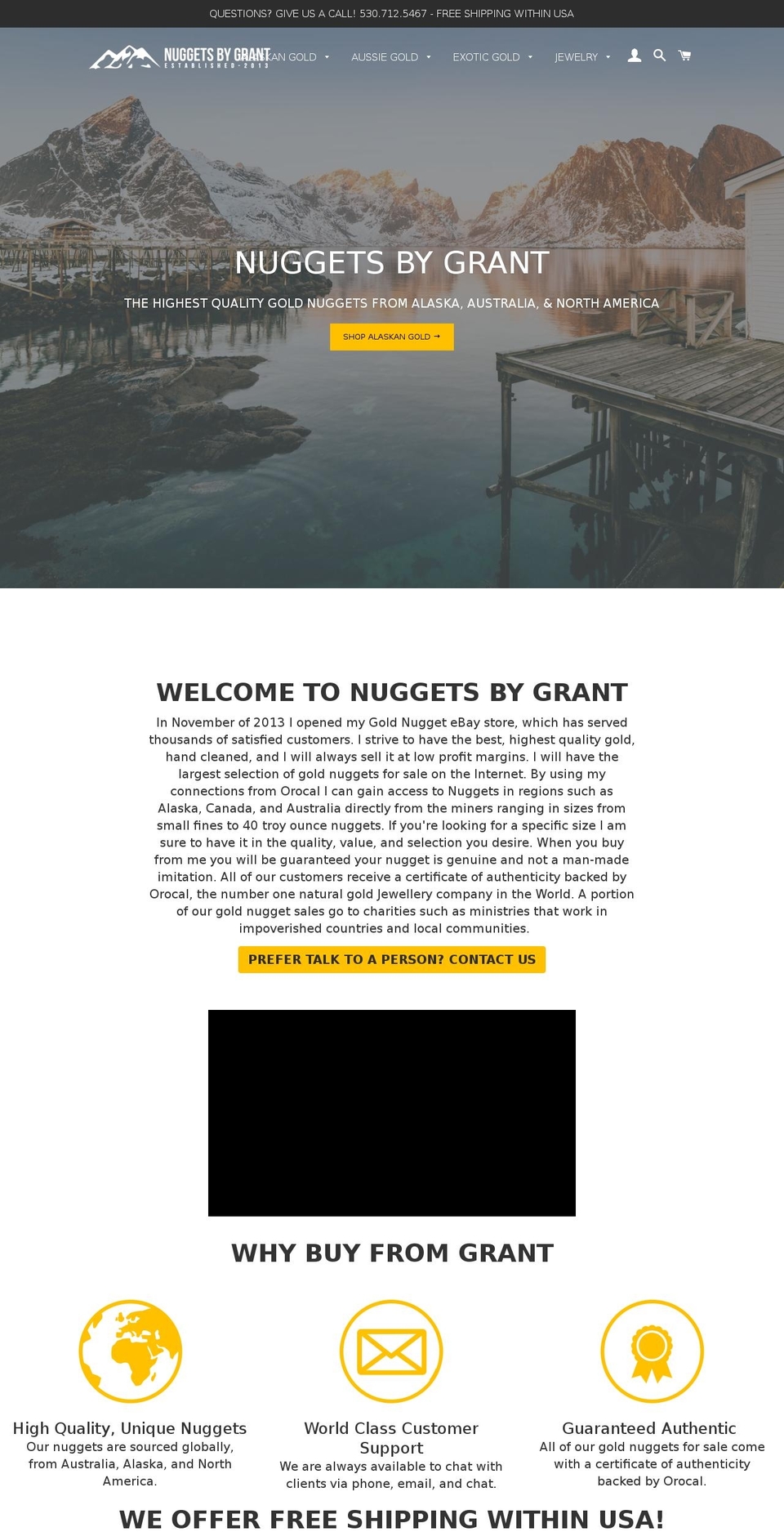nuggetsbygrant.com shopify website screenshot