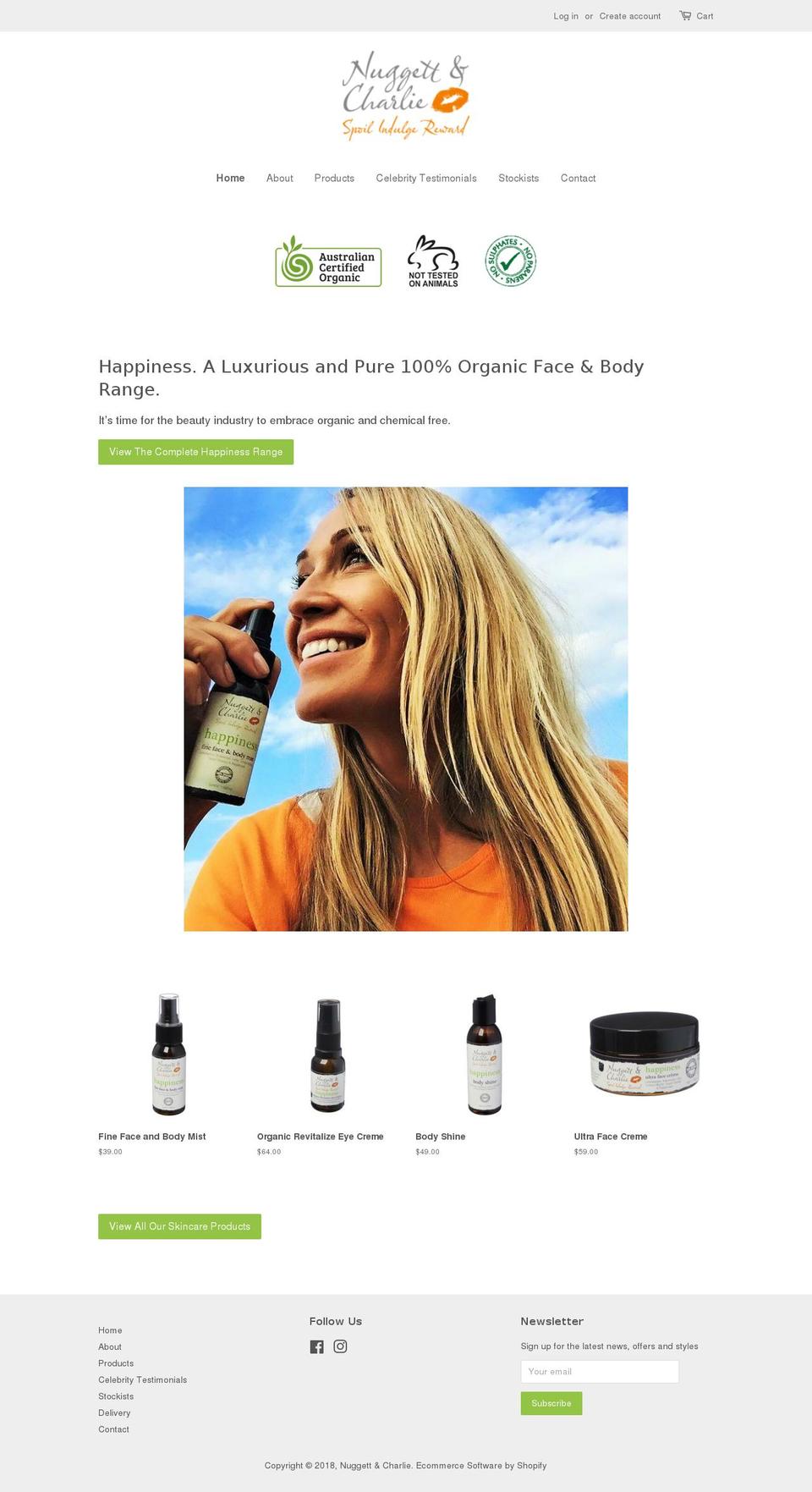 nuggettandcharlie.com shopify website screenshot