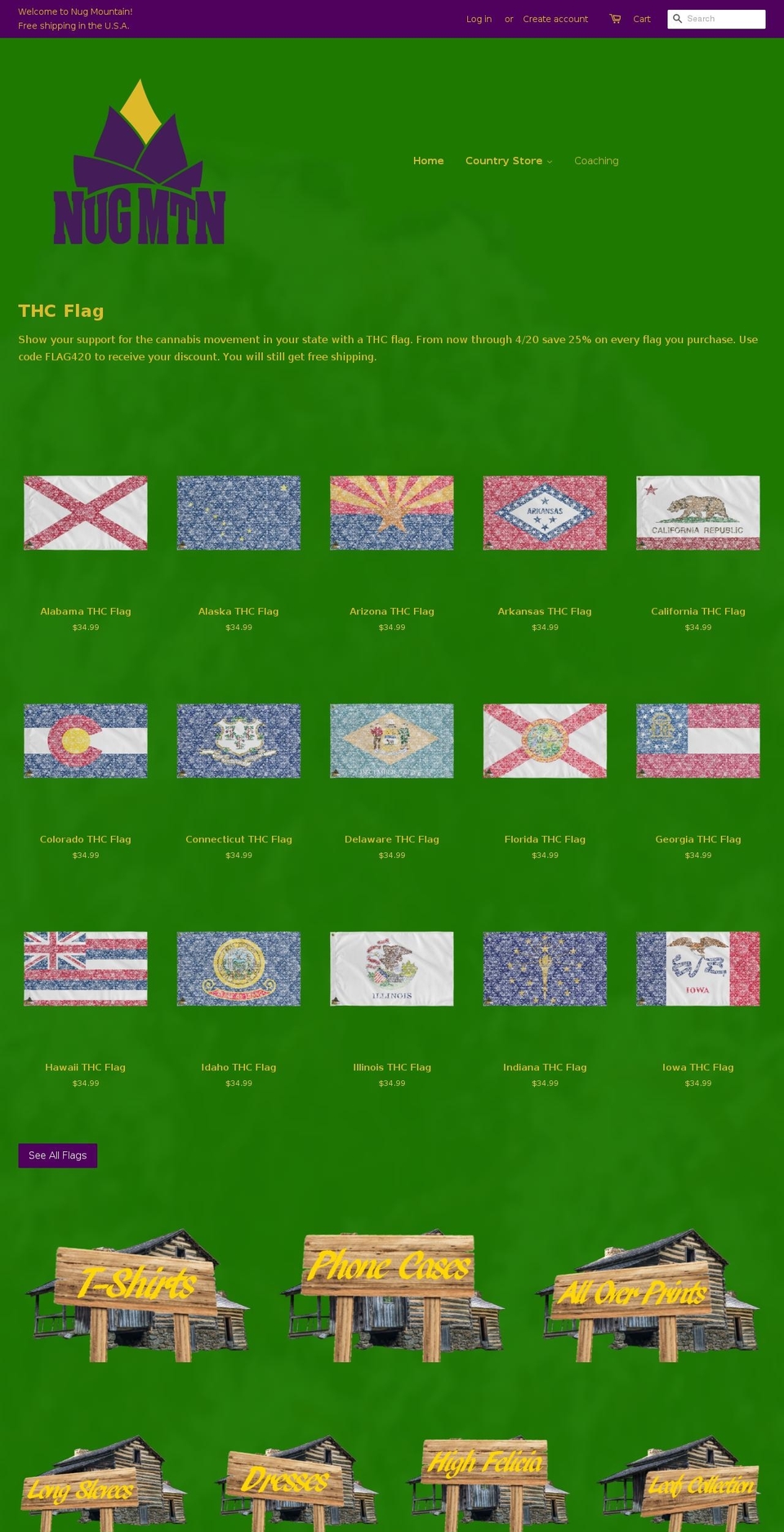 nugmountain.com shopify website screenshot