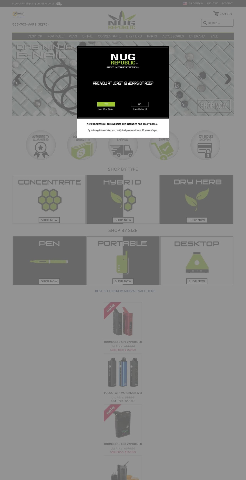 nugrepublic.com shopify website screenshot