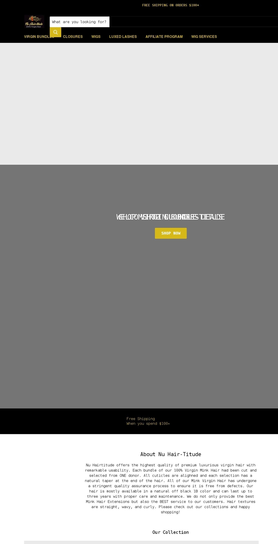nuhairtitude.com shopify website screenshot