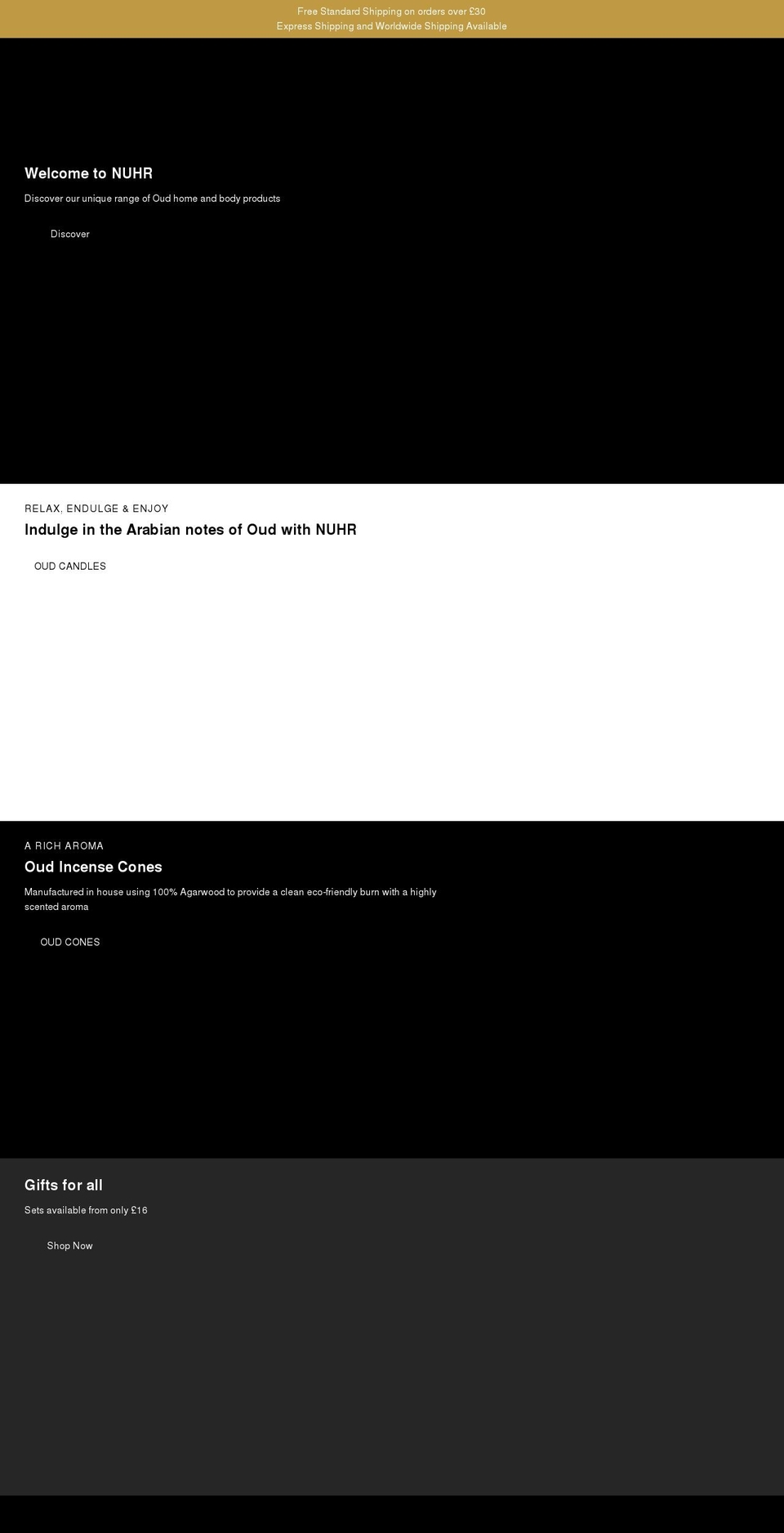 nuhrhome.com shopify website screenshot