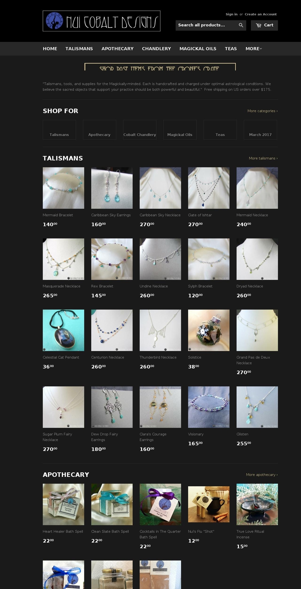 nuicobaltdesigns.com shopify website screenshot