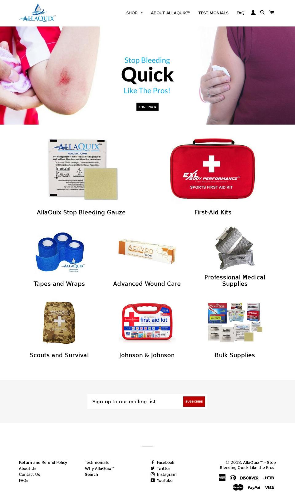 nuisancebleeding.org shopify website screenshot