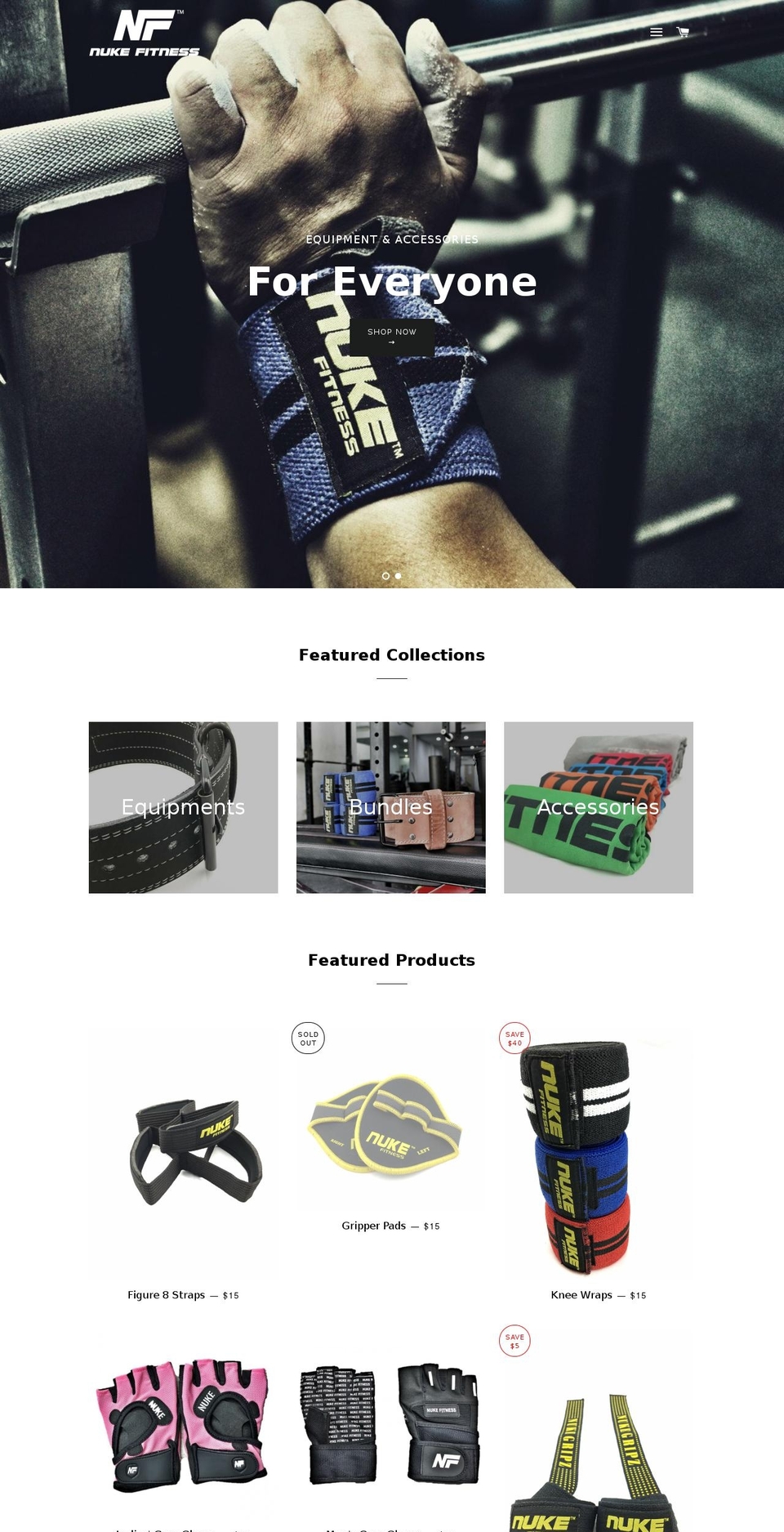 nukefitness.com — Shopify storefront screenshot