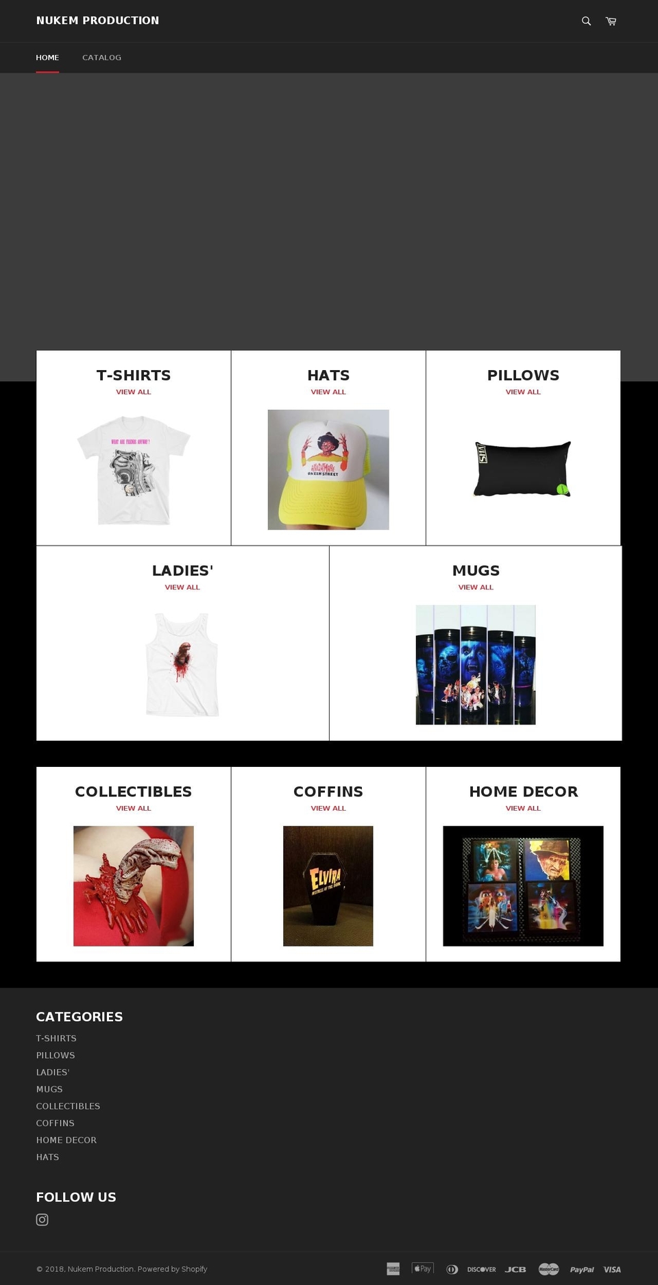 nukemproduction.com — Shopify storefront screenshot