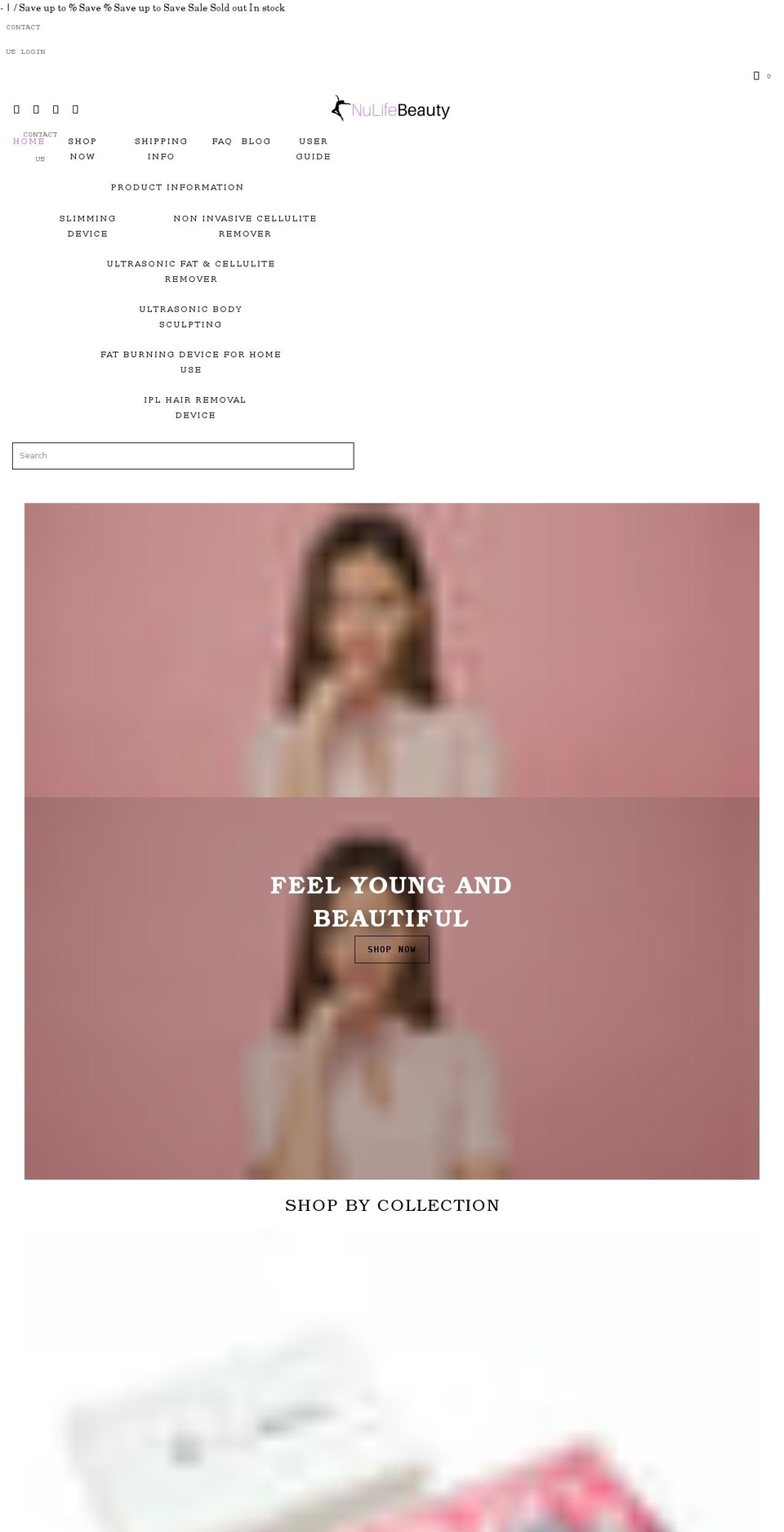 nulifebeautyusa.com shopify website screenshot