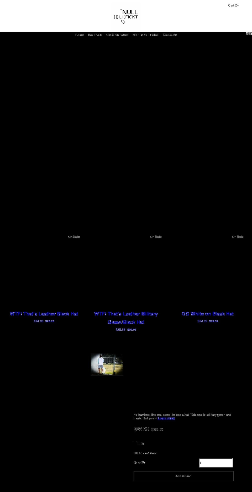 nullfickt.com shopify website screenshot