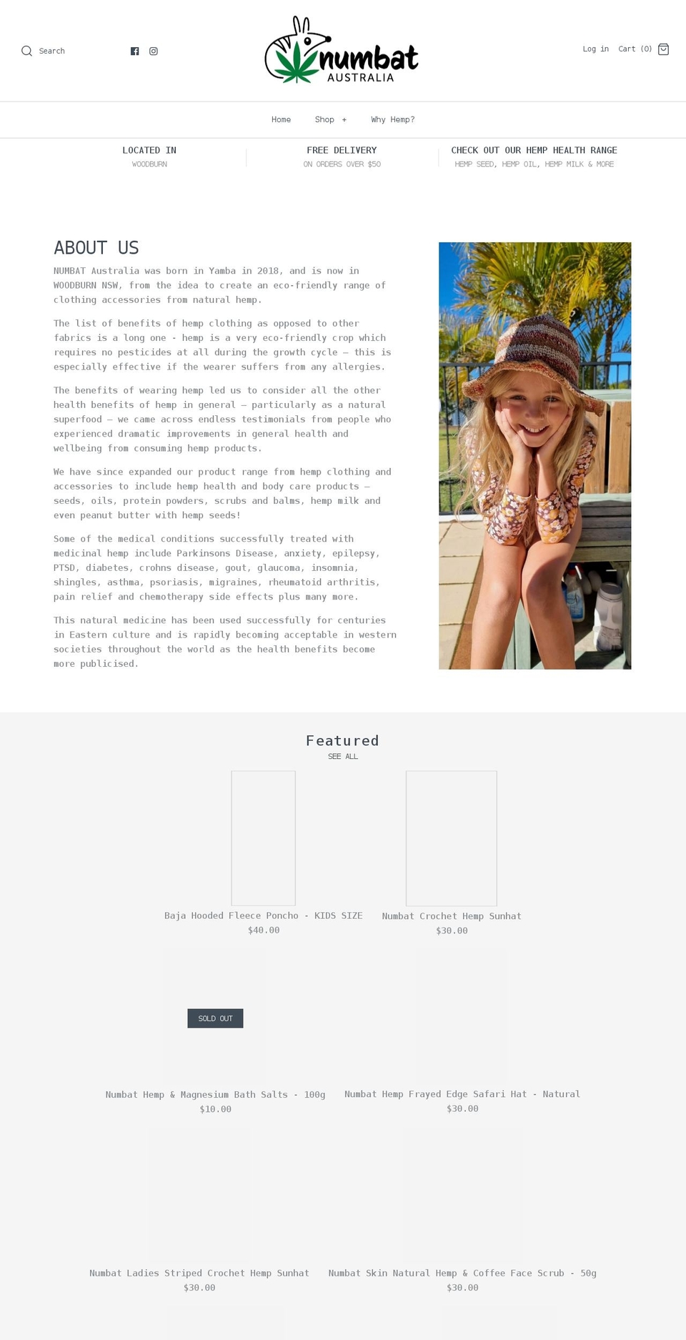 numbataustralia.com.au shopify website screenshot
