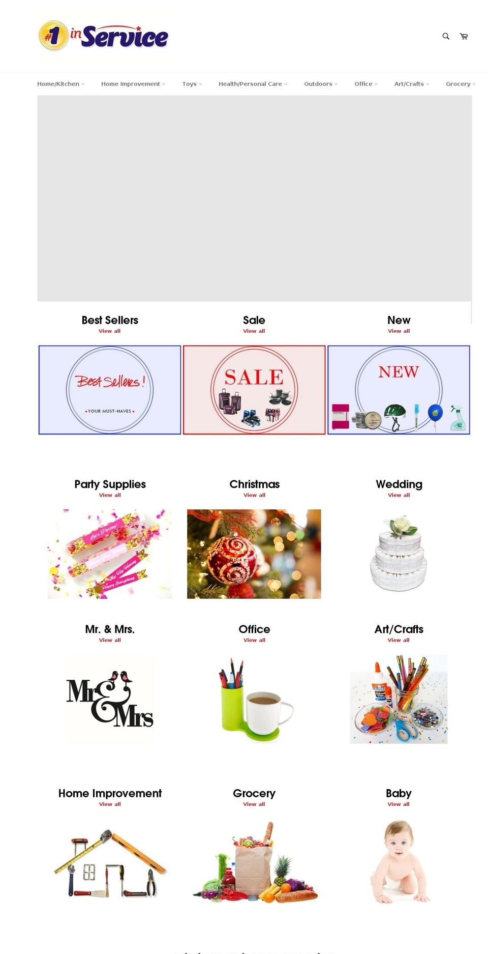 number1inservice.com shopify website screenshot