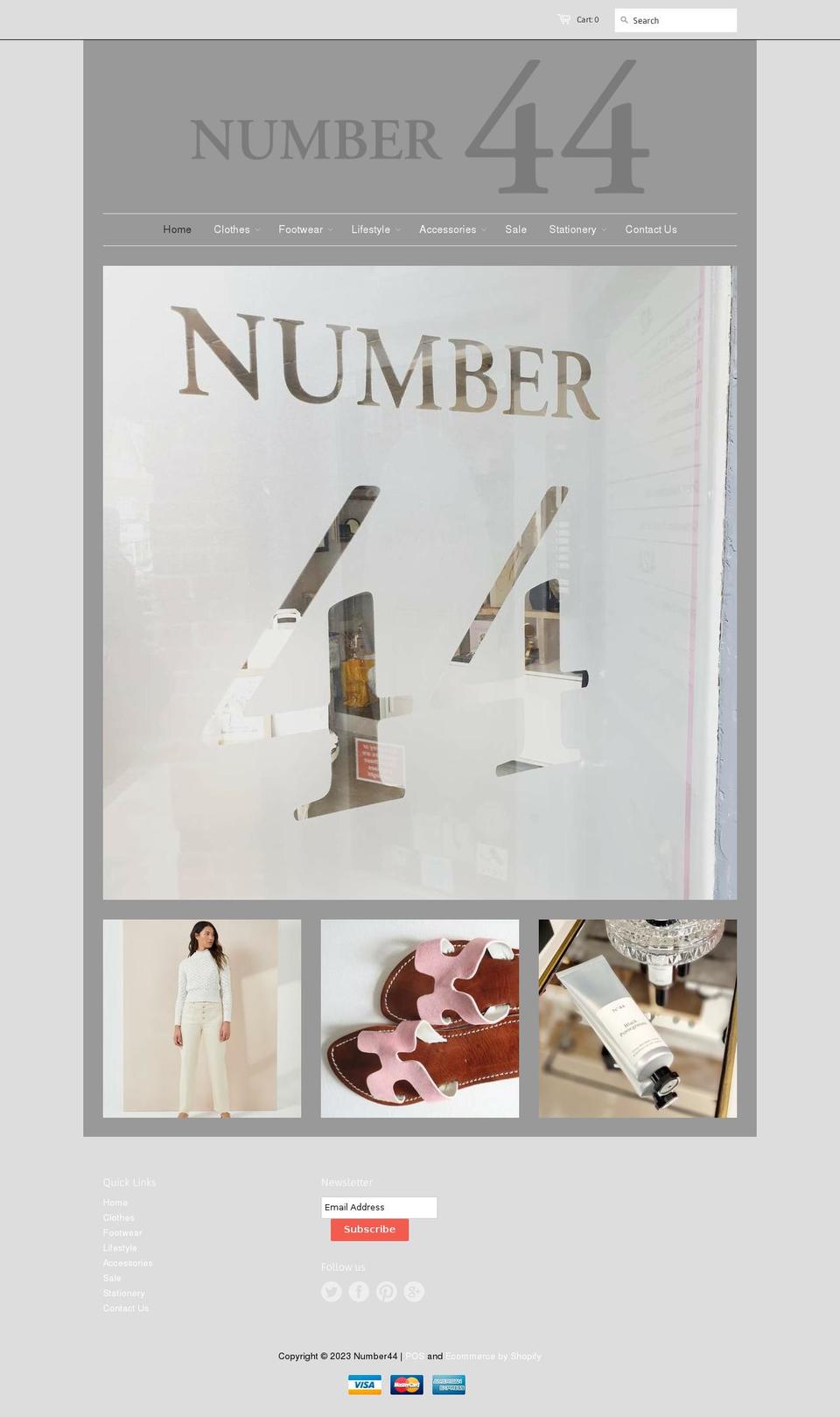 number44.myshopify.com shopify website screenshot