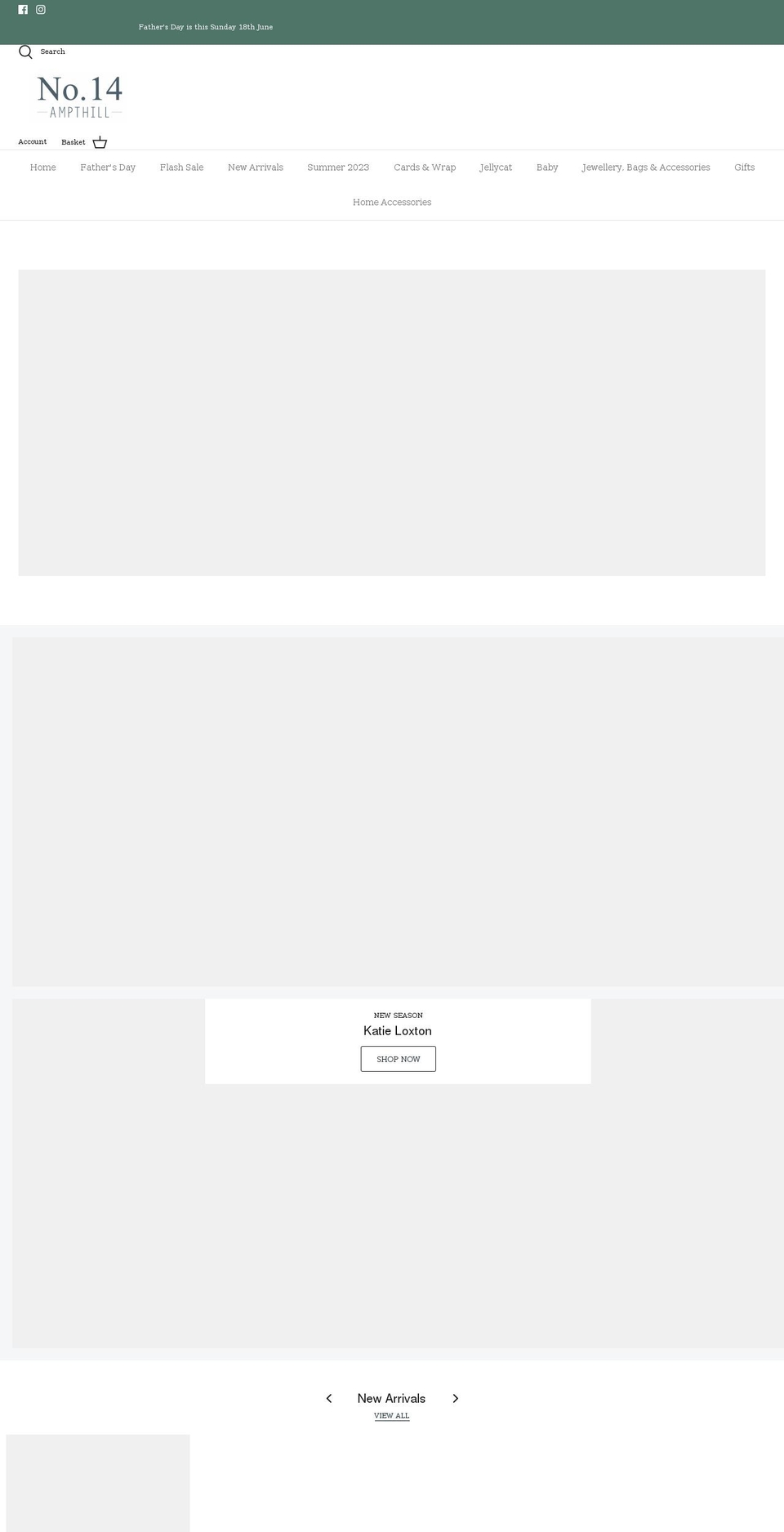 numberfourteenampthill.co.uk shopify website screenshot