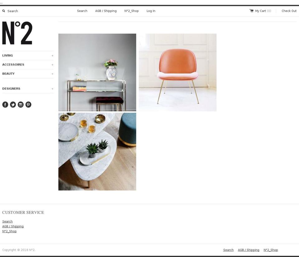 numbertwo.ch shopify website screenshot