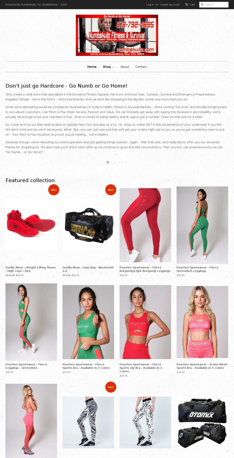 numbskullz.com — Shopify storefront screenshot