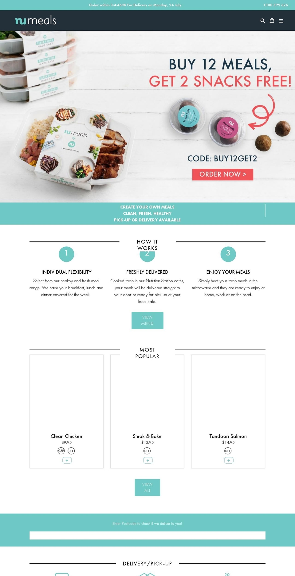 numeals.com.au shopify website screenshot