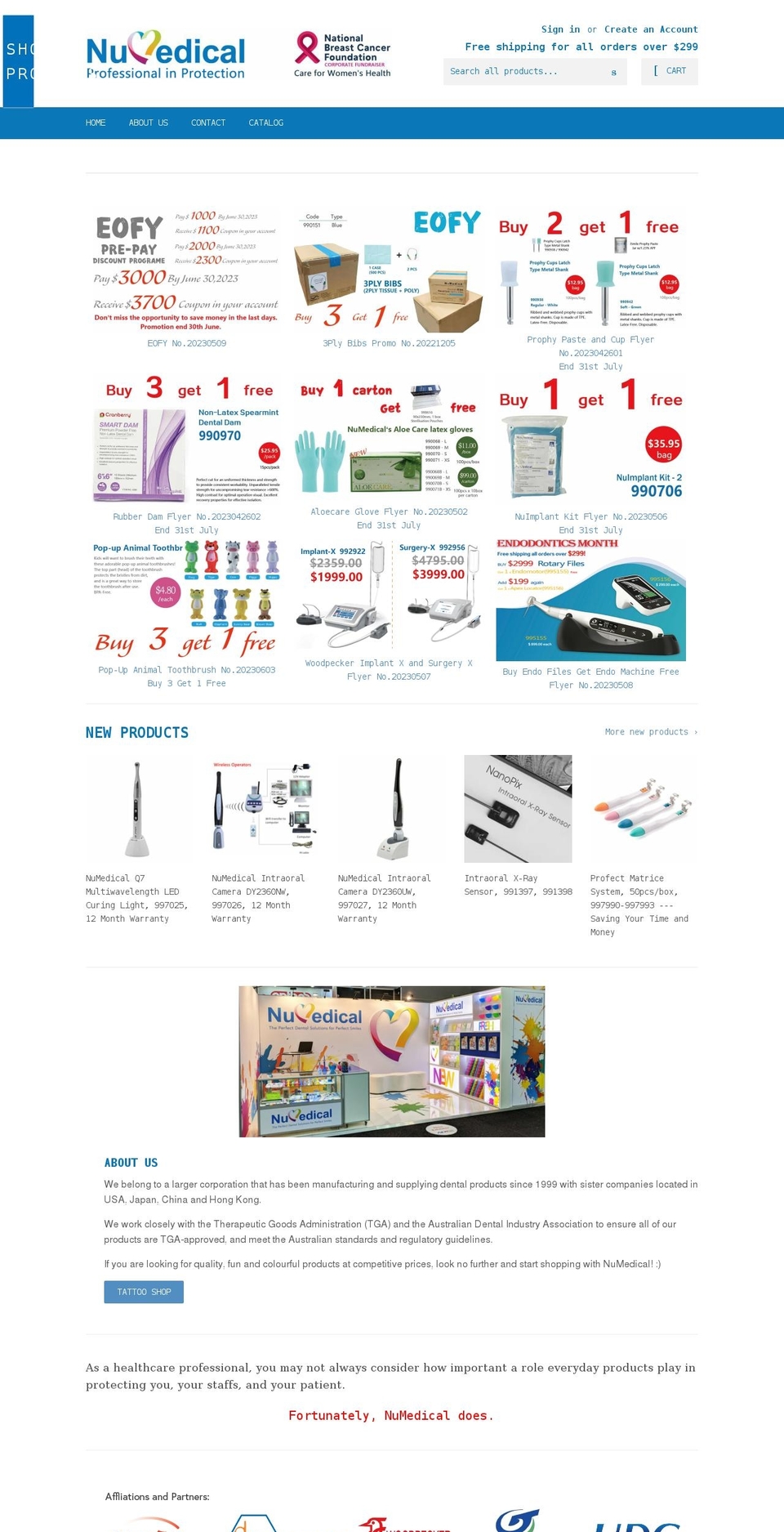 numedical.com.au shopify website screenshot