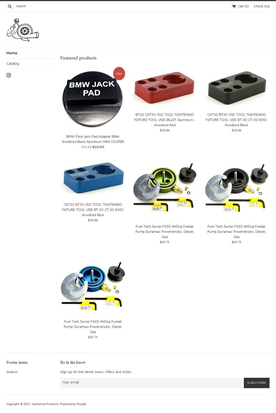 numericalproducts.com shopify website screenshot