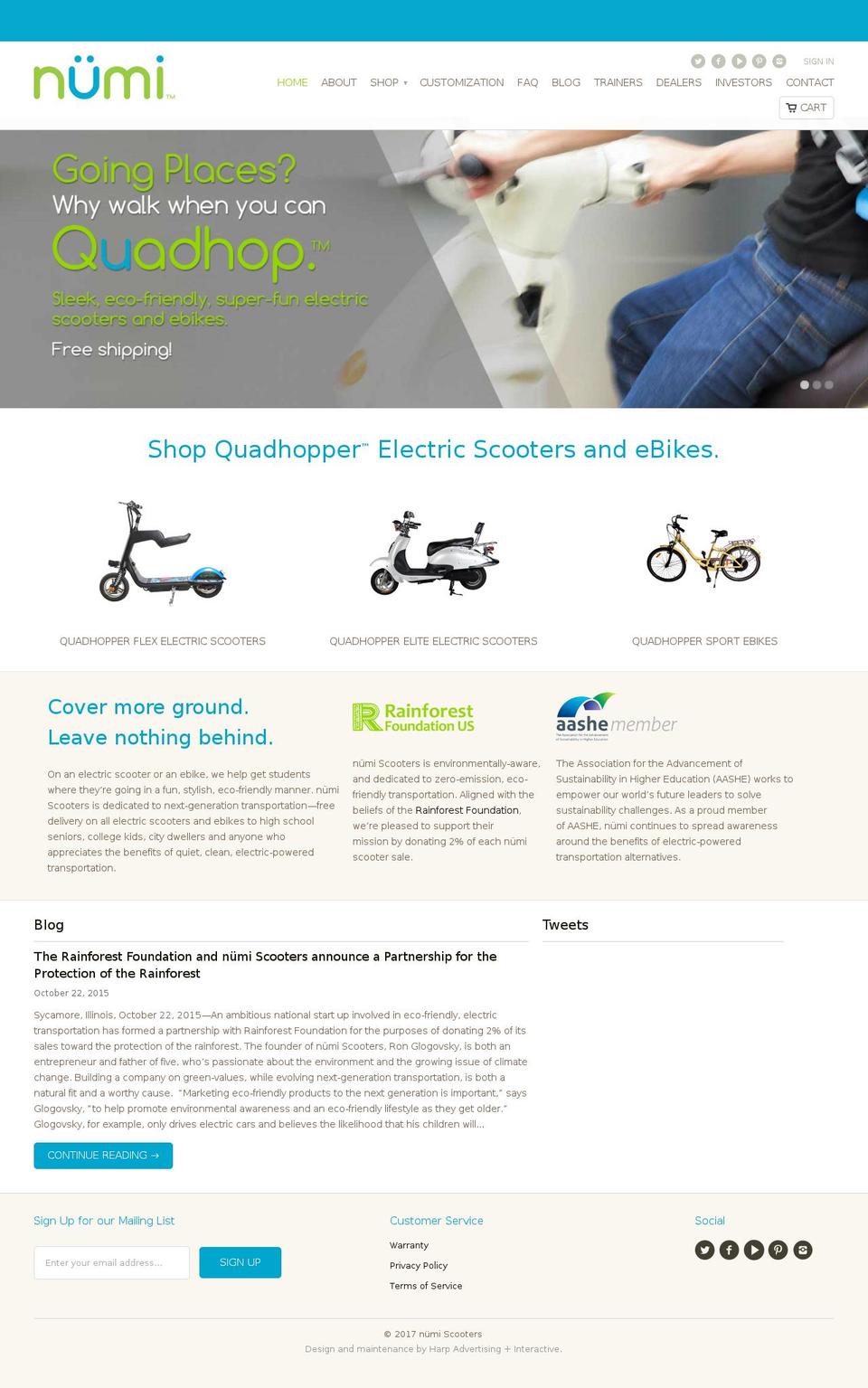 NumiScooters - 2015-10-01 Shopify theme site example numiscooters.com